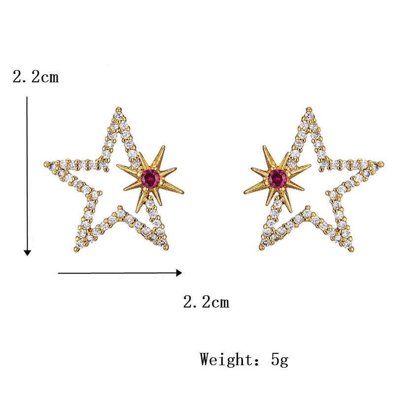 Star Rhinestone Stud Earrings E3974