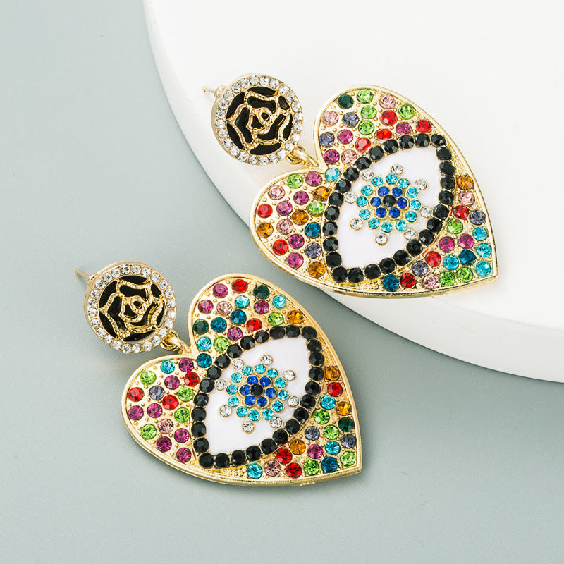 Evil Eye Heart Earrings E4000