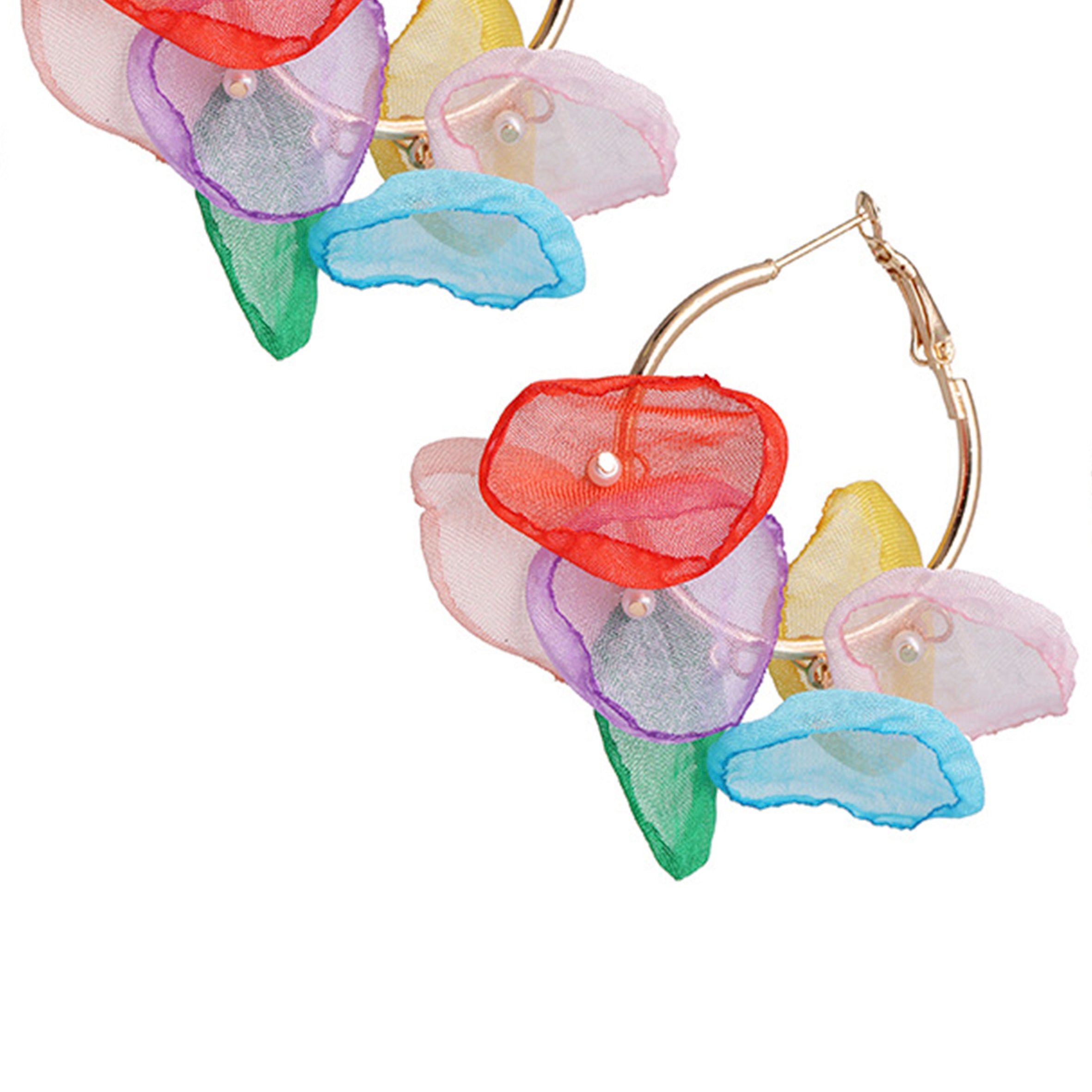 Floral Hoop Earrings E4039