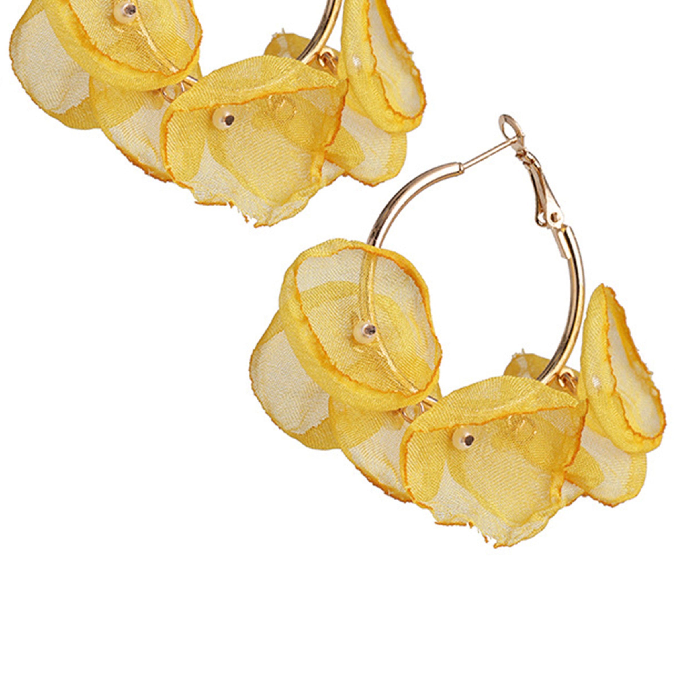 Floral Hoop Earrings E4039