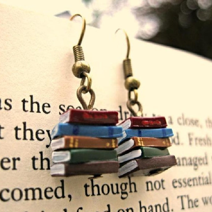Book Alloy Earrings E4478