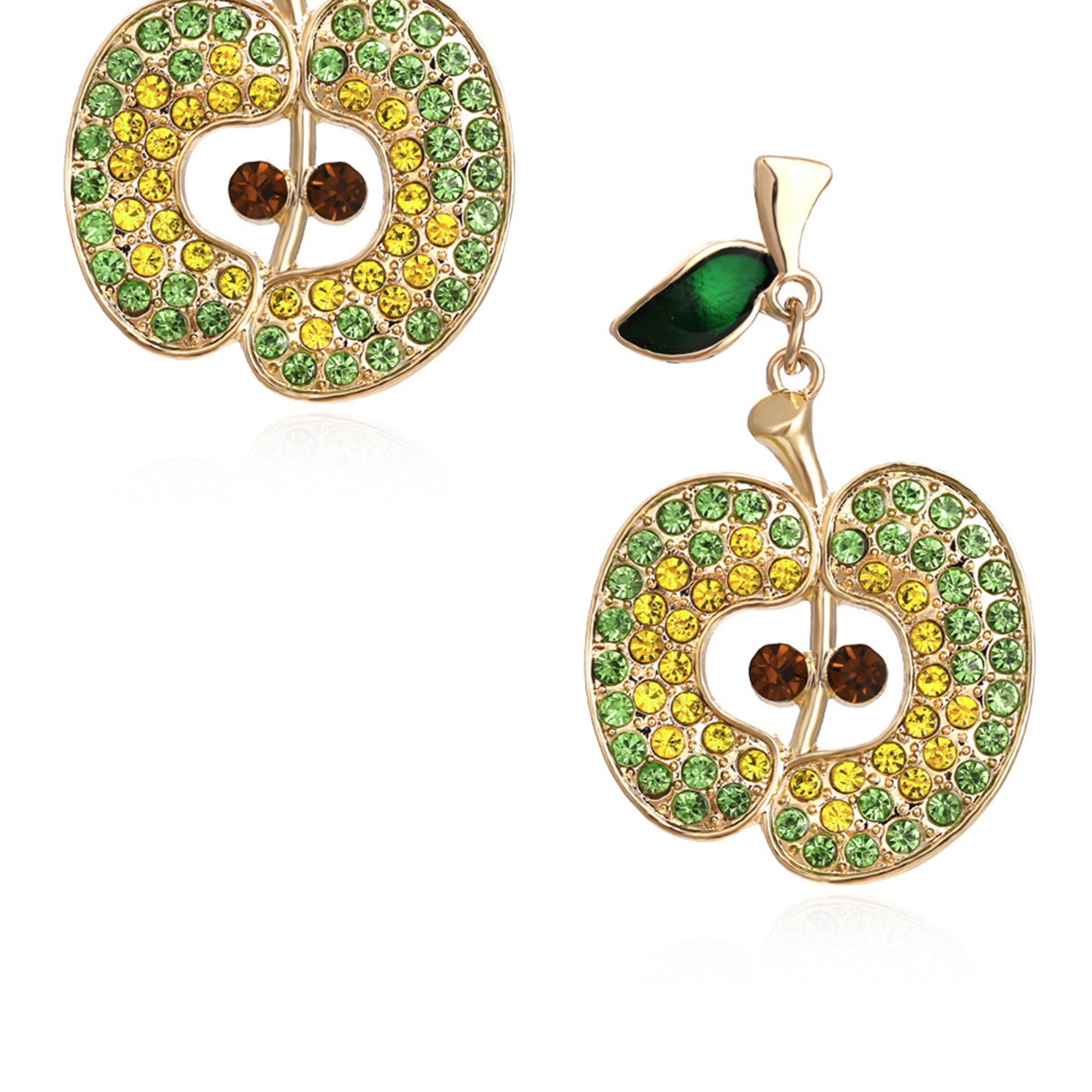 Apple Rhinestone Earrings E4543