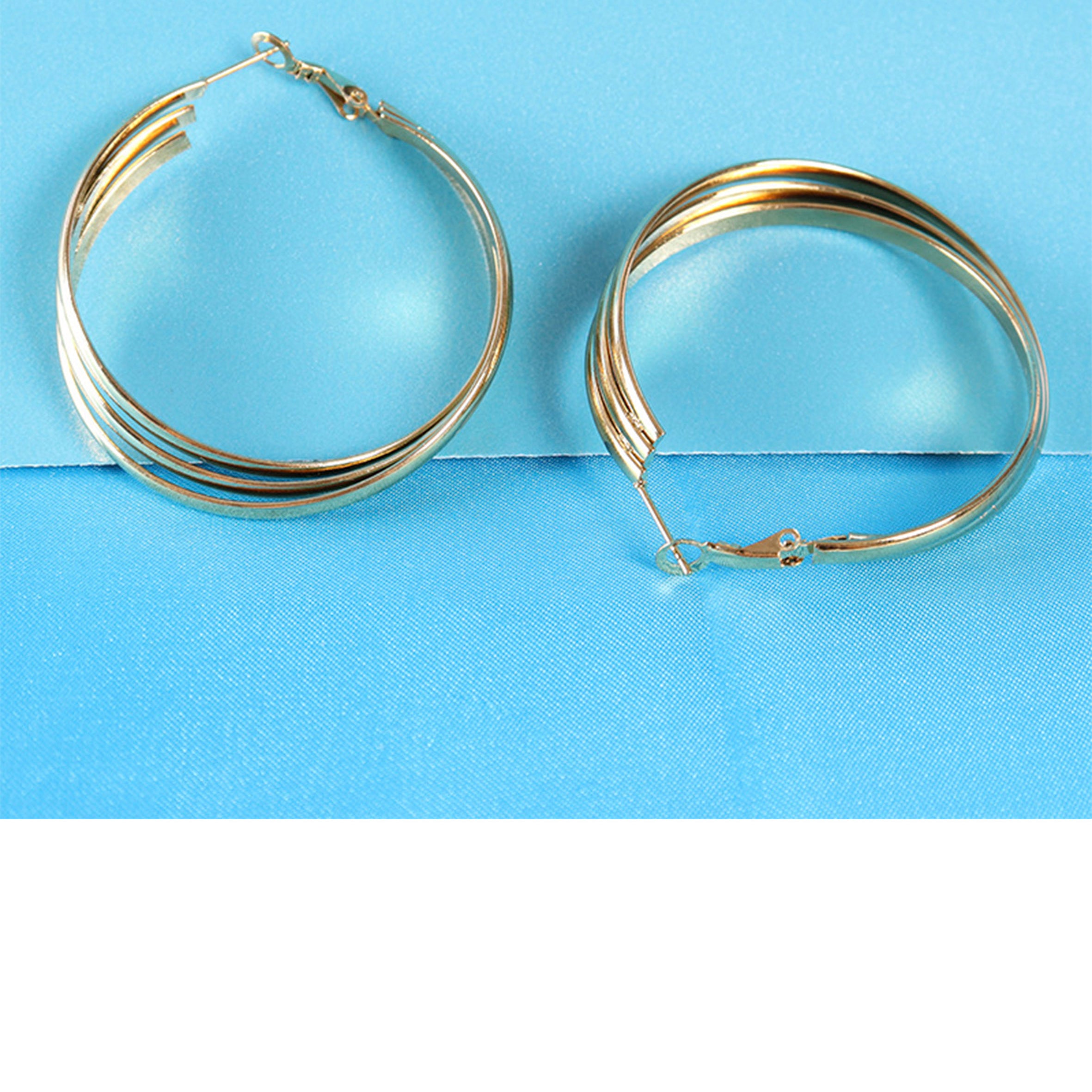 Multi-layer Stainless Steel Hoop Earrings E4554