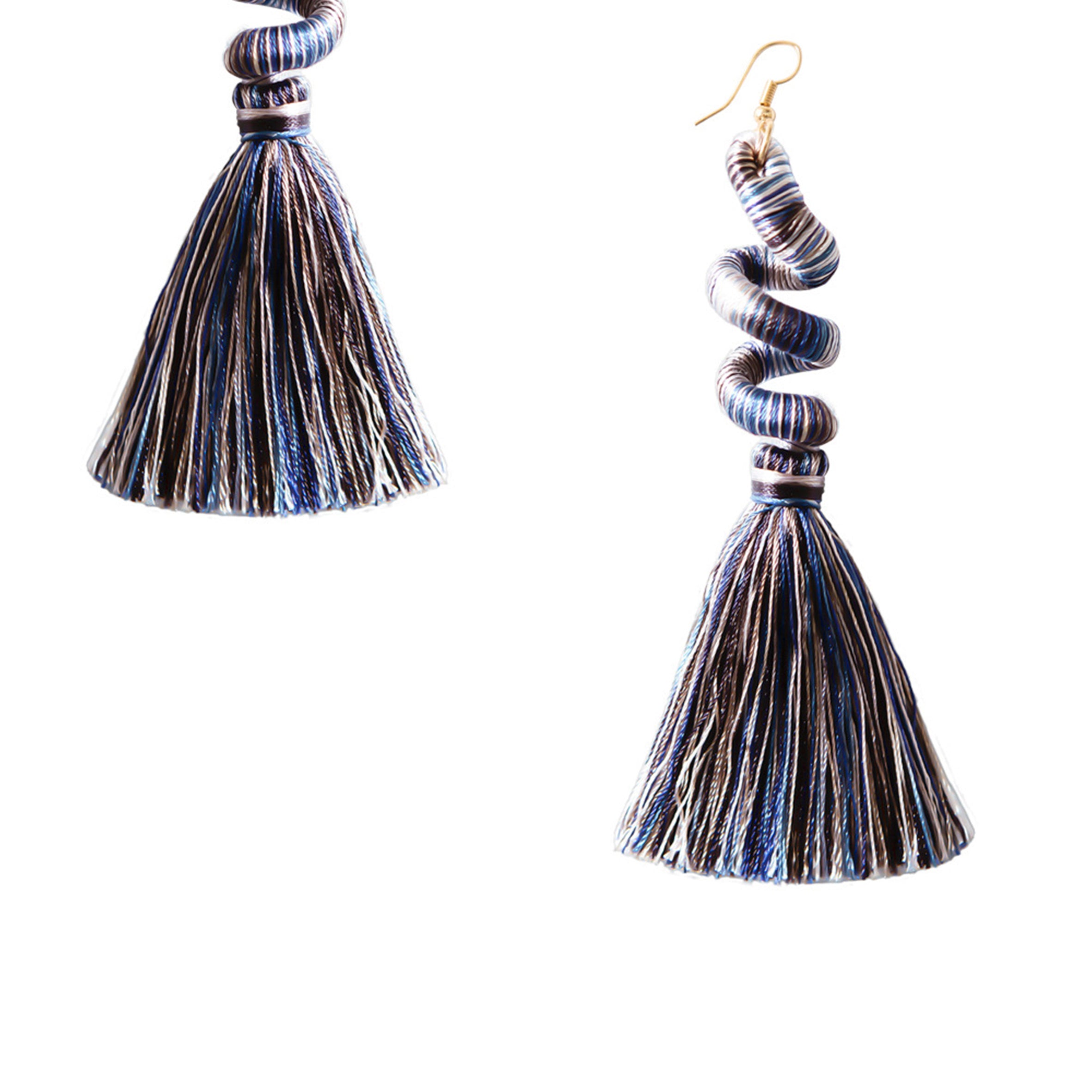 Snake Woven Tassel Earrings E4569