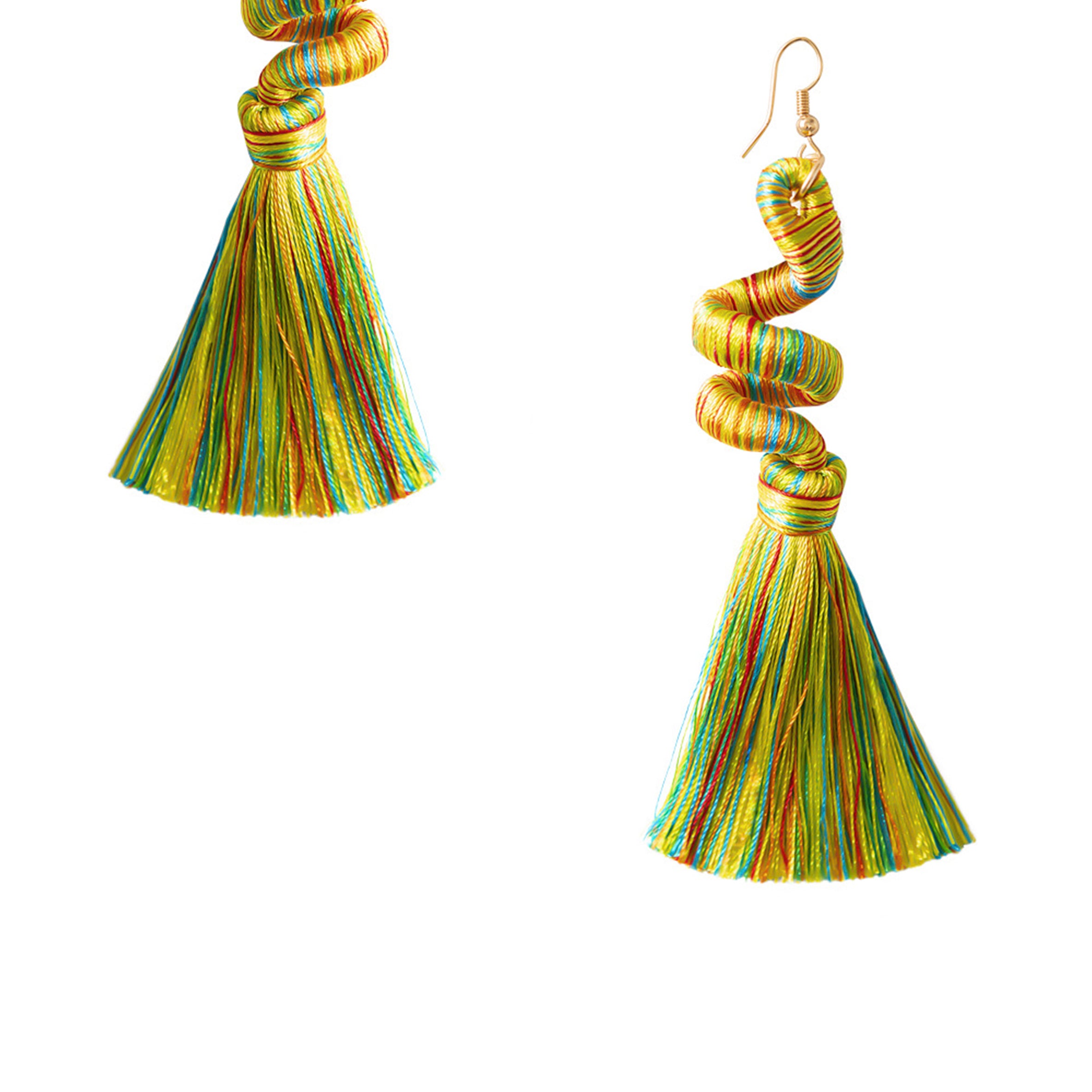 Snake Woven Tassel Earrings E4569