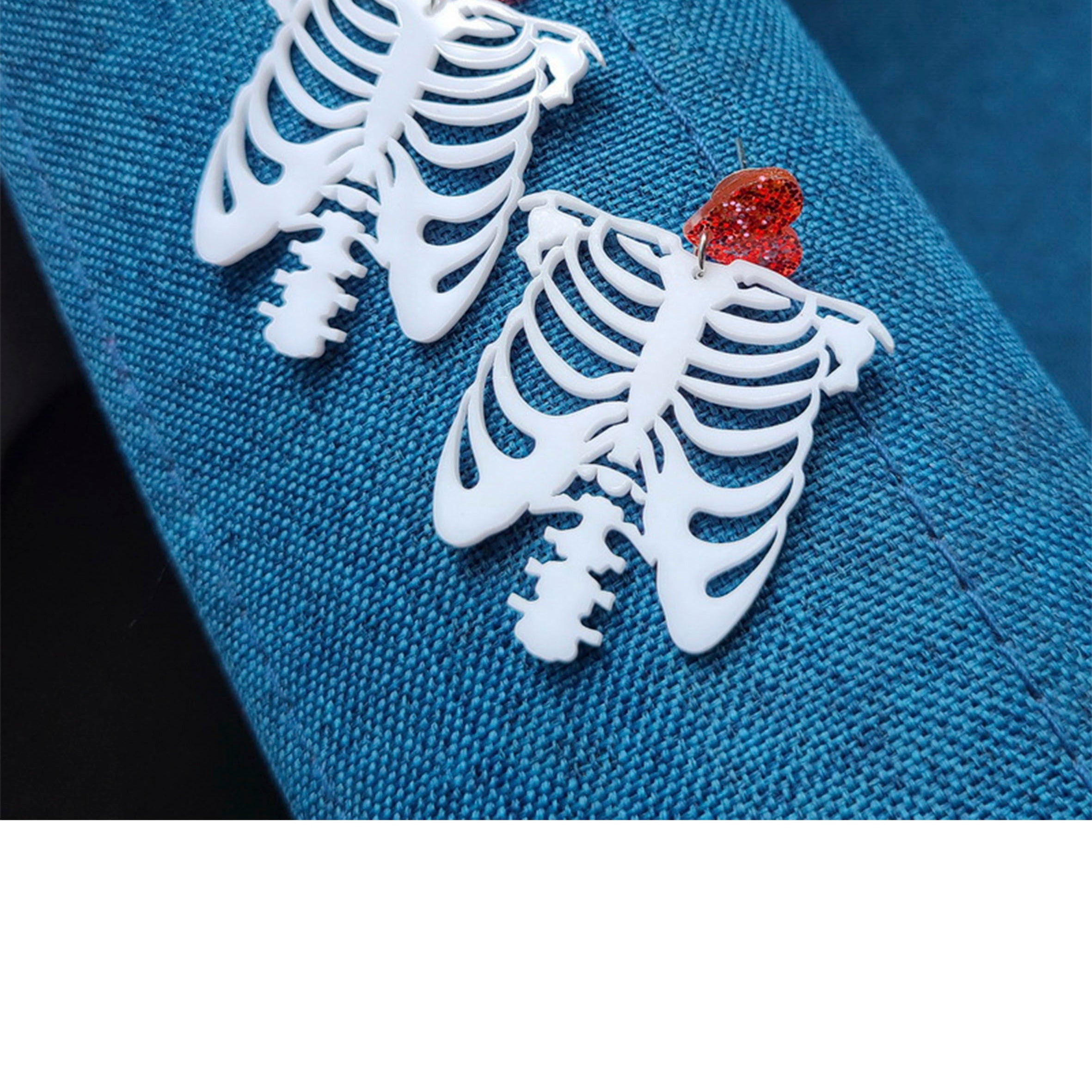 Skull Bone Acrylic Earrings E4593