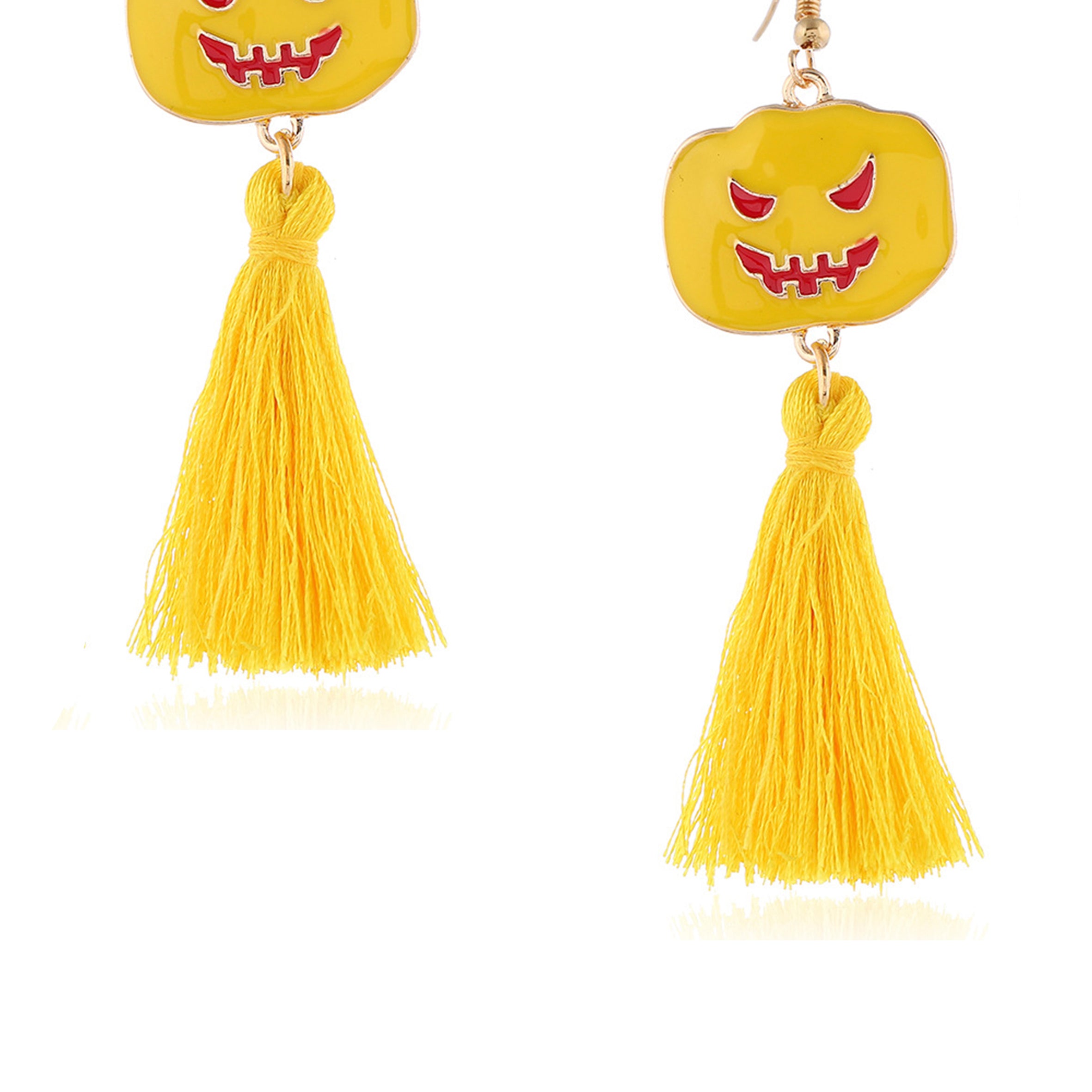 Pumpkin Alloy Tassel Earrings E4603