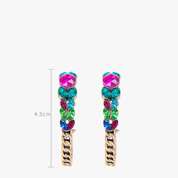 Rhinestone Hoop Earrings E4862