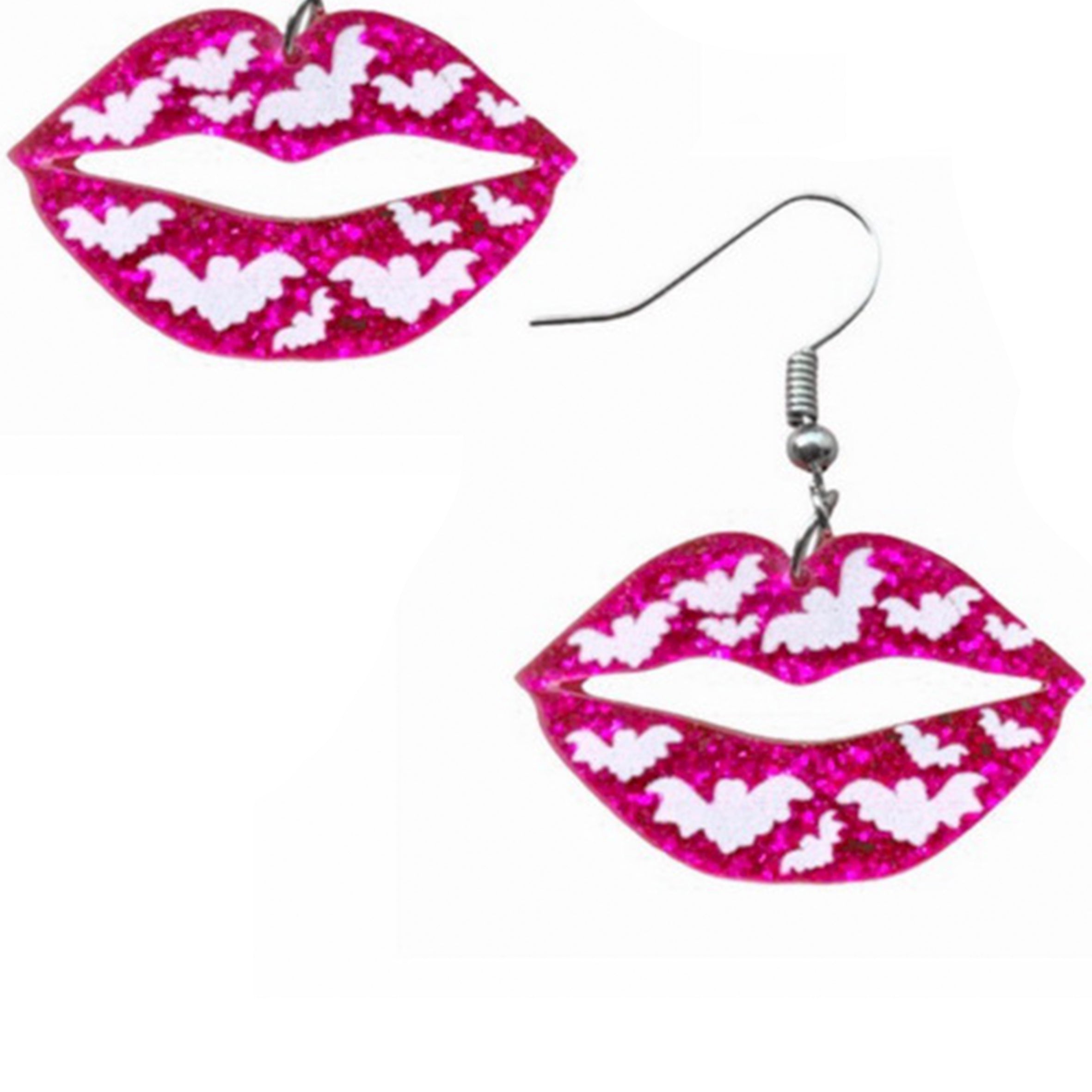 Lip Bat Acrylic Earrings E4890