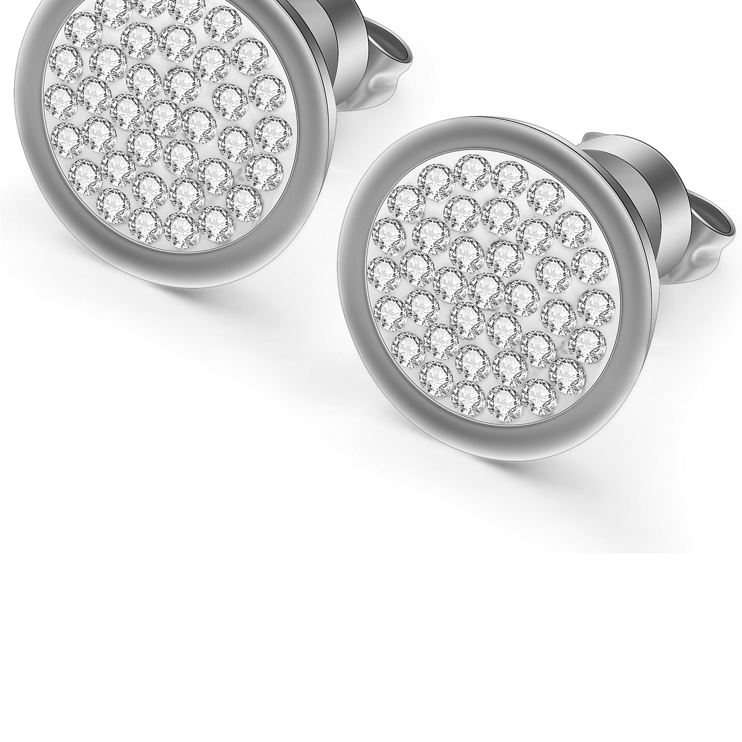 Rhinestone Stainless Steel Stud Earrings E5244