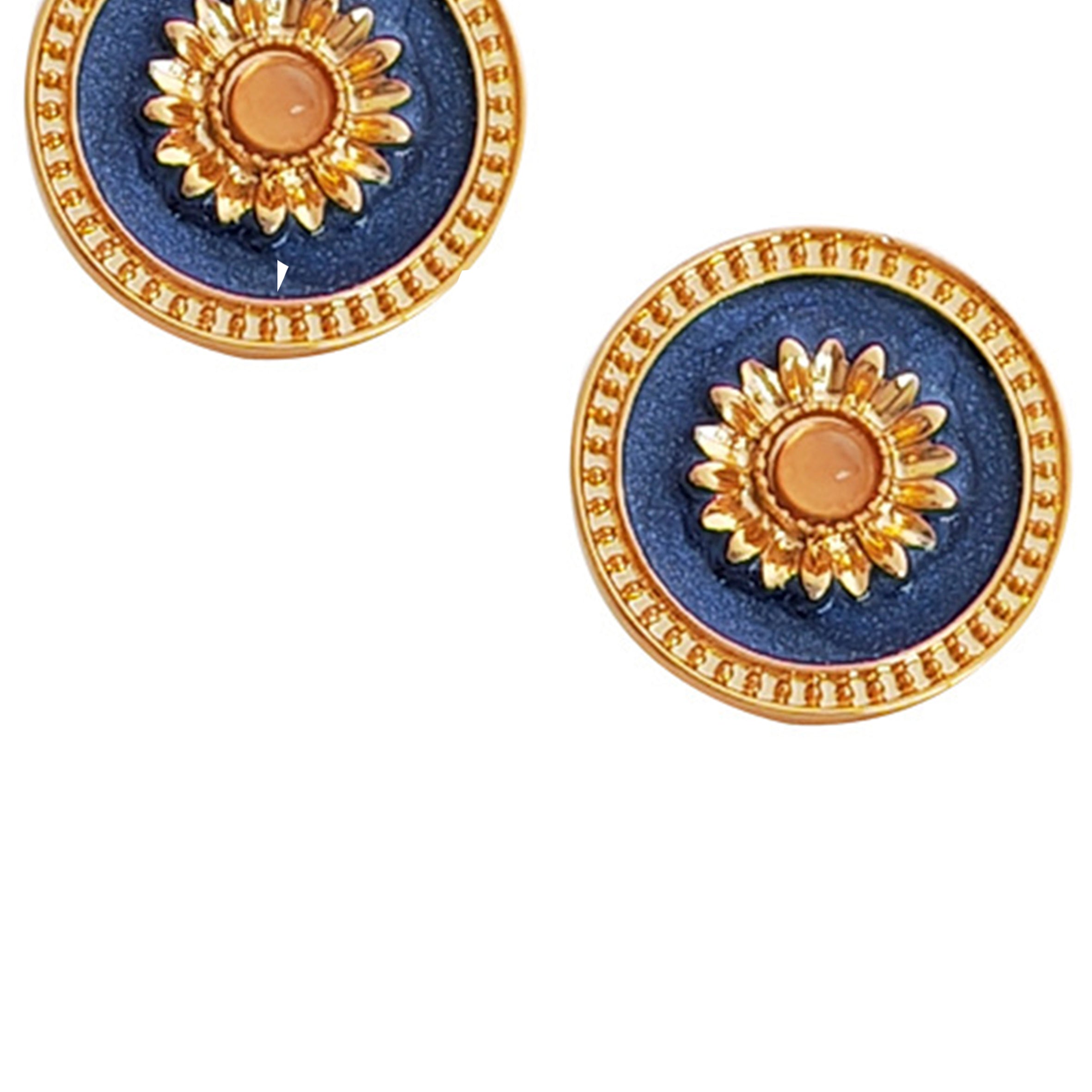 Sunflower Rhinestone Alloy Stud Earrings E5567