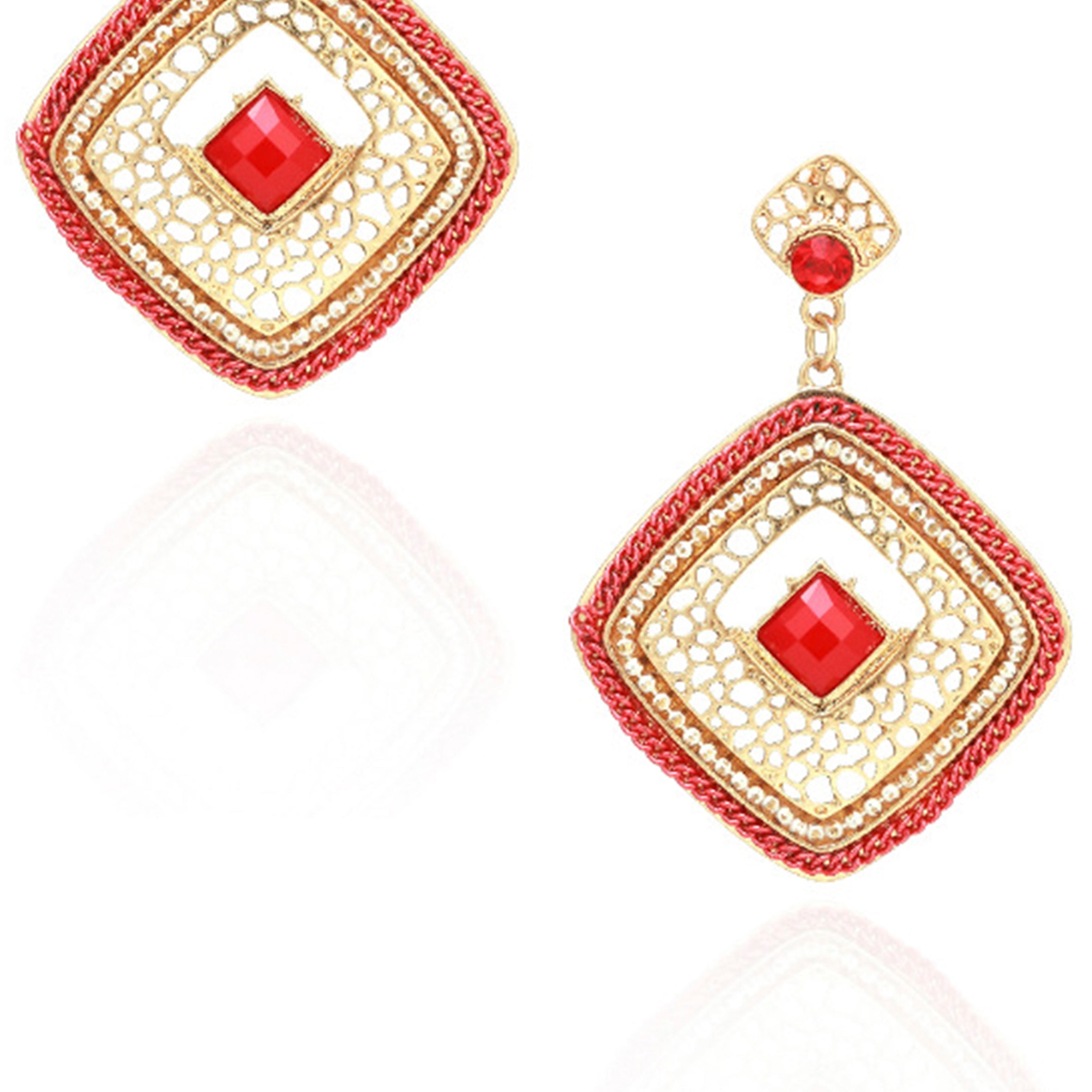 Diamond Seed Bead Earrings E5609