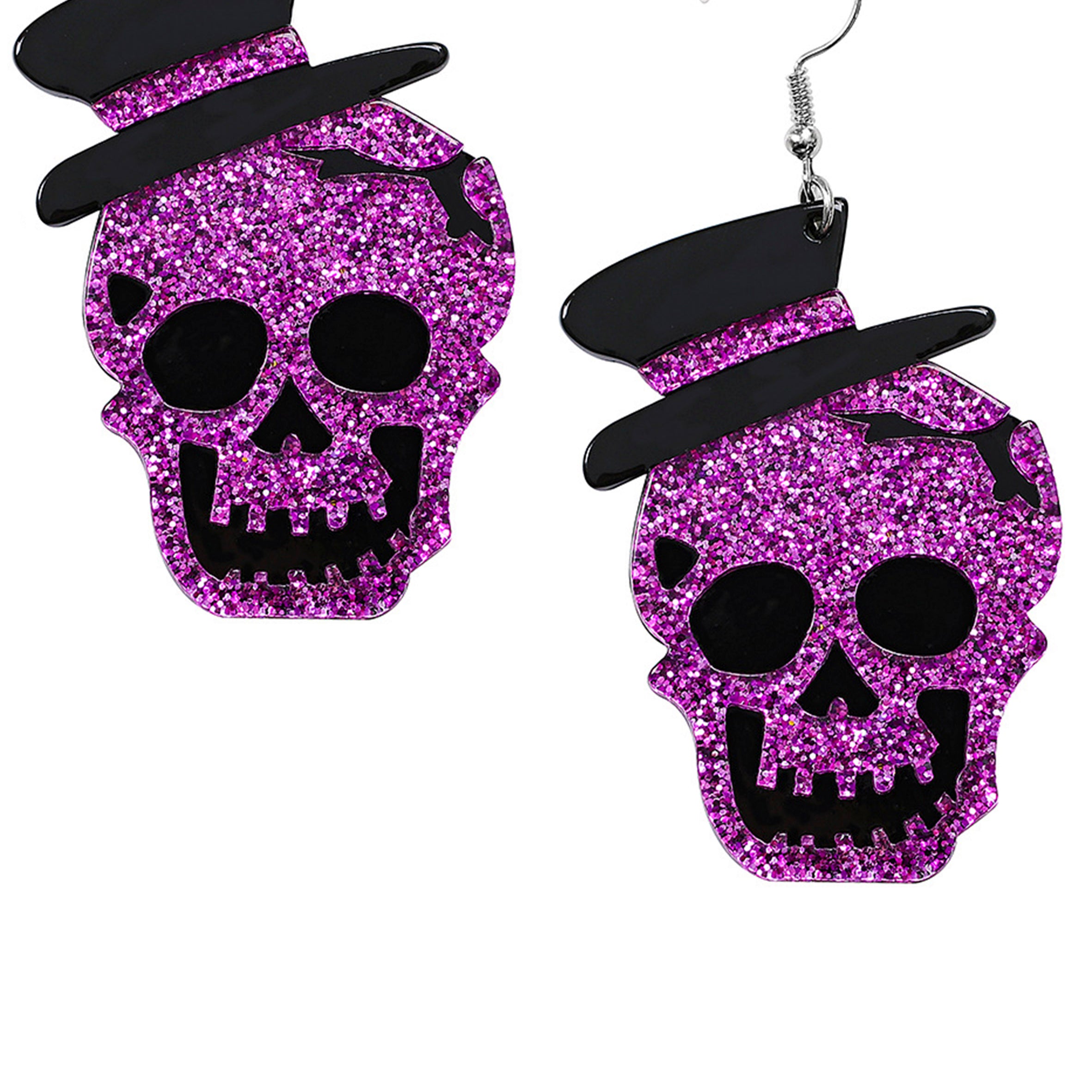 Skull Acrylic Earrings E5644