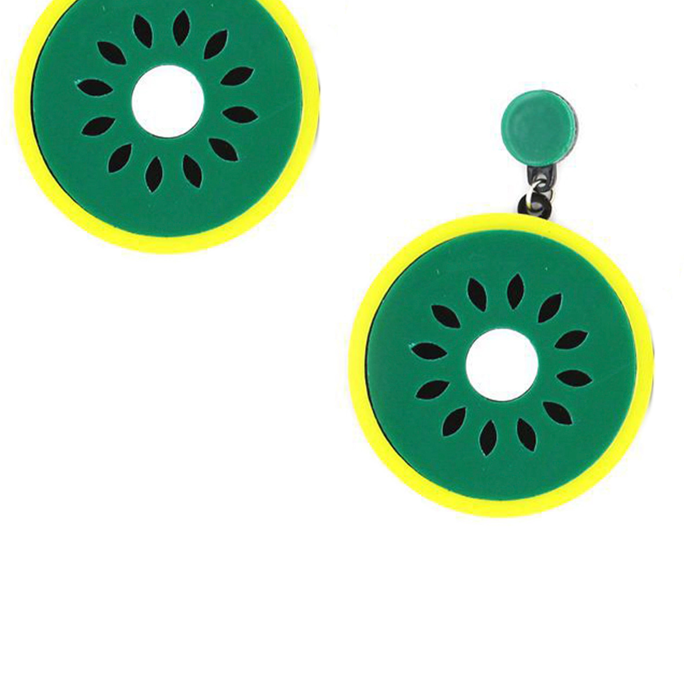 Pendientes acrílicos de kiwi E5764