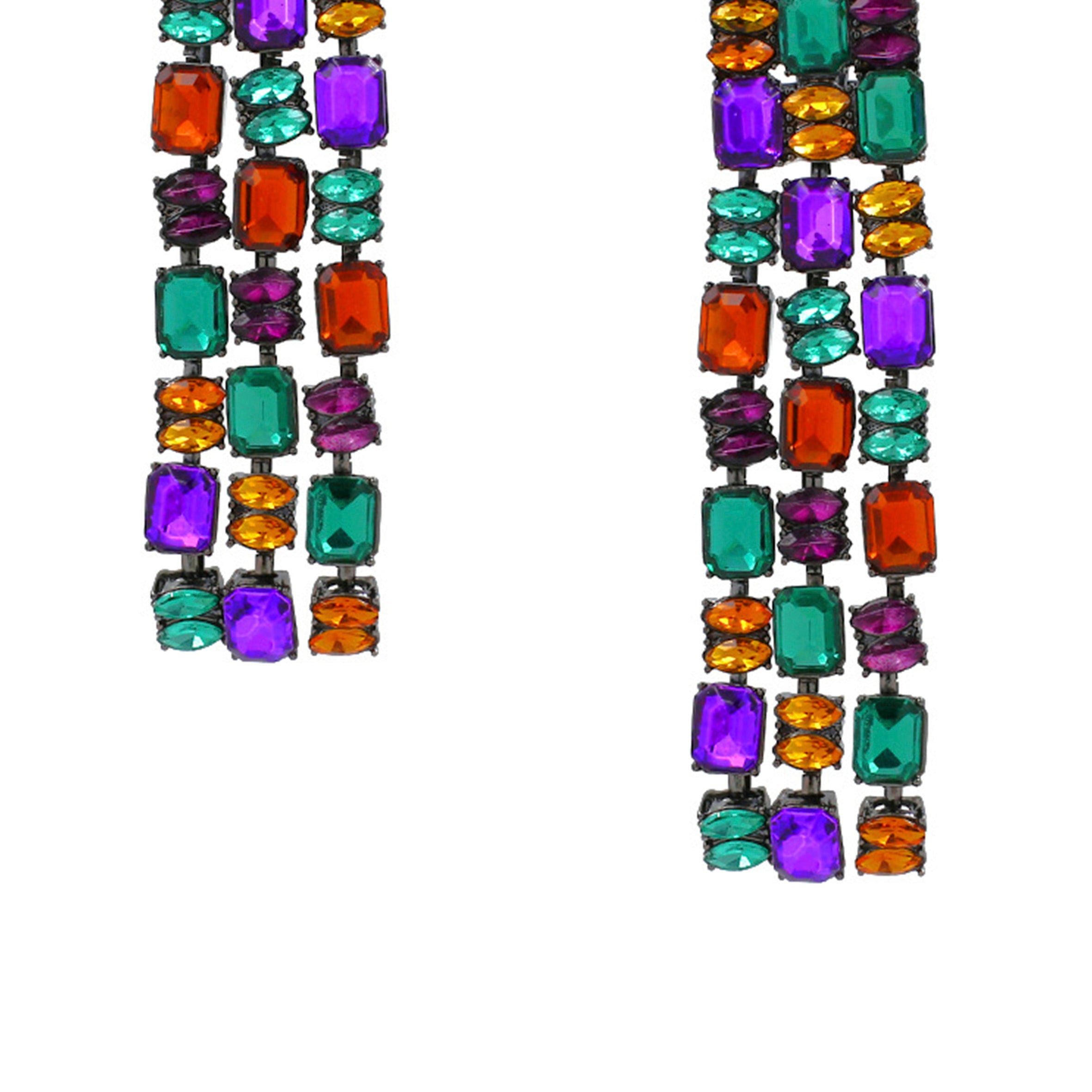 Pendientes con borlas de diamantes de imitación E5775