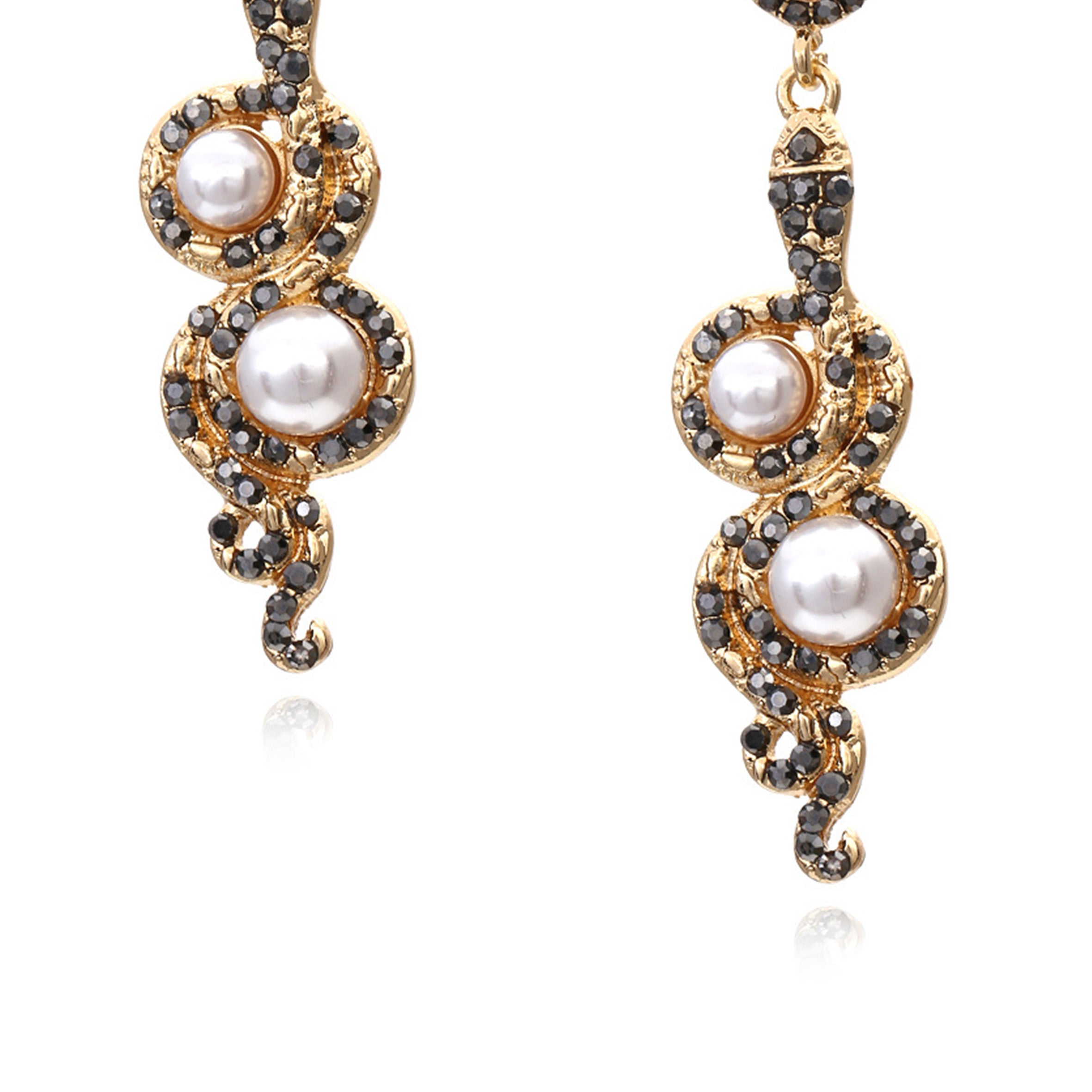 Snake Rhinestone Earrings E5781