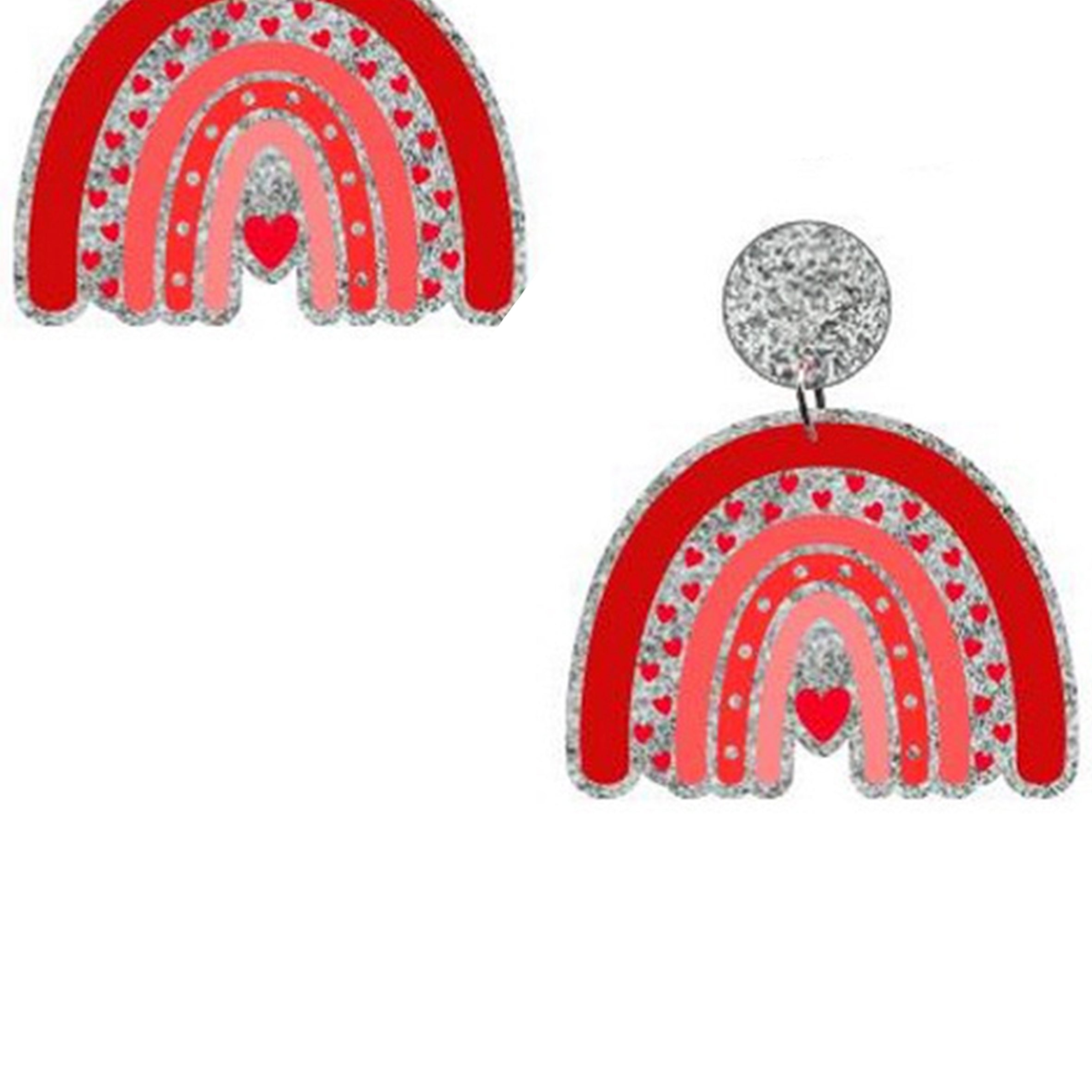 Pendientes acrílicos arcoiris E5821