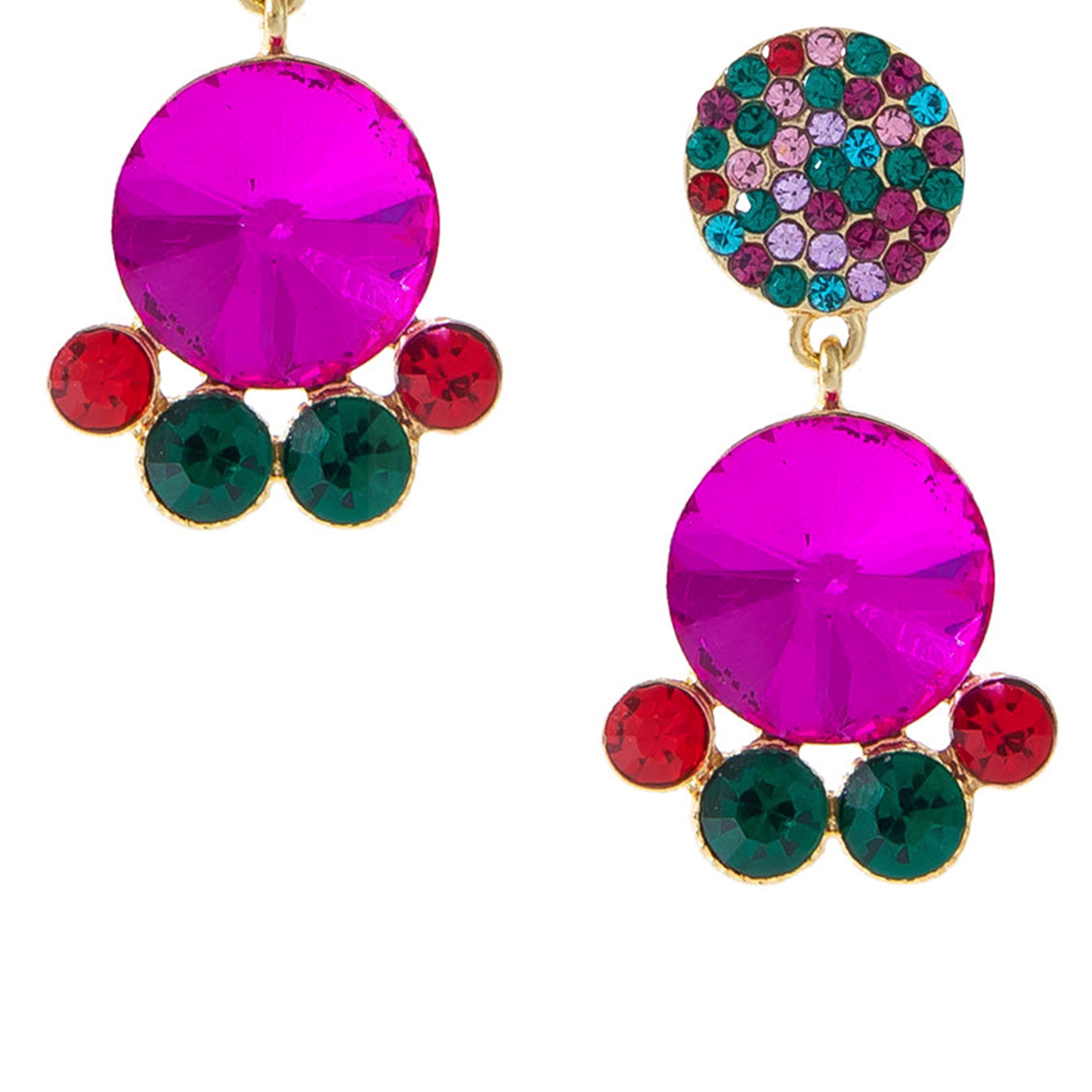 Geometric Circle Rhinestone Earrings E5826