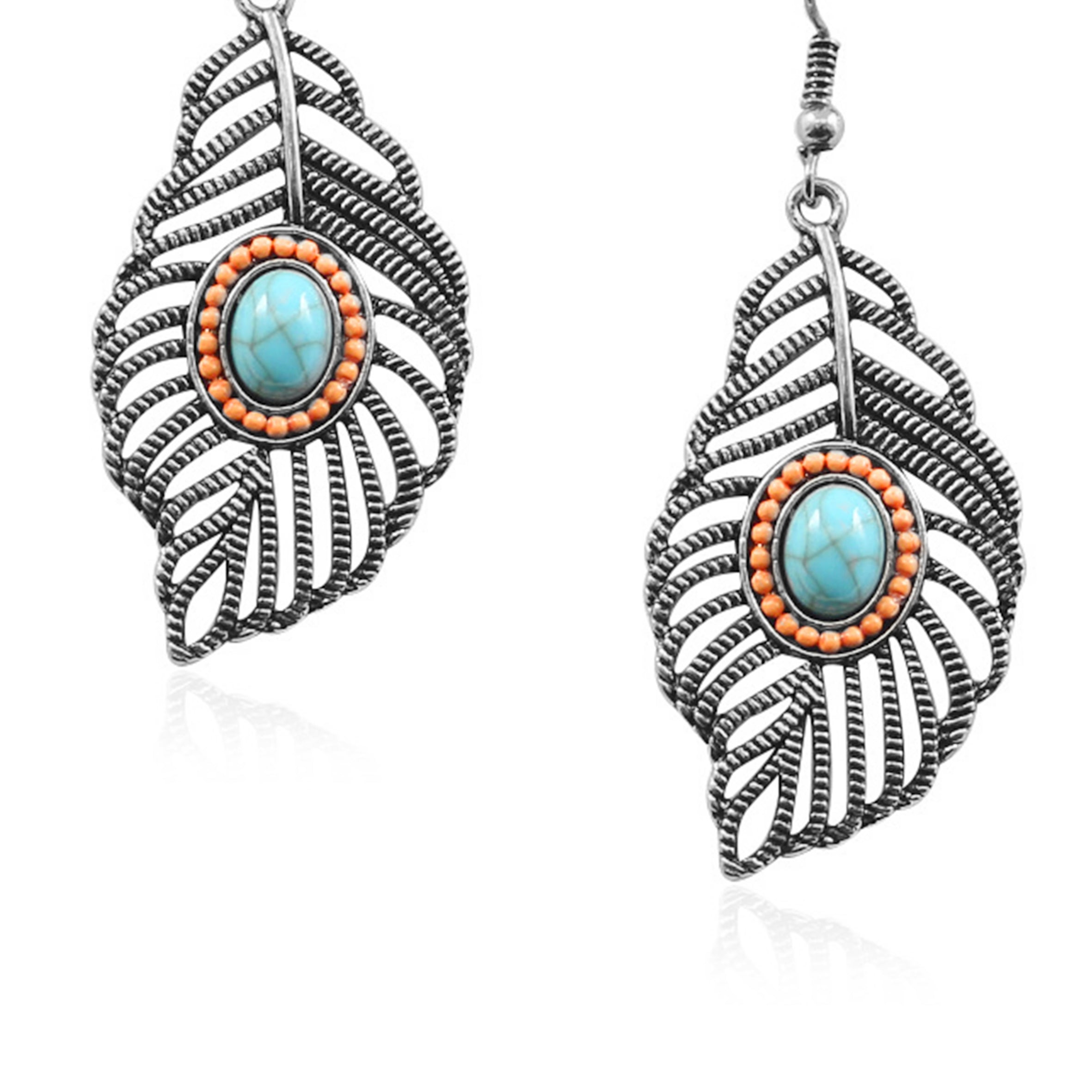 Feather Alloy Earrings E5853