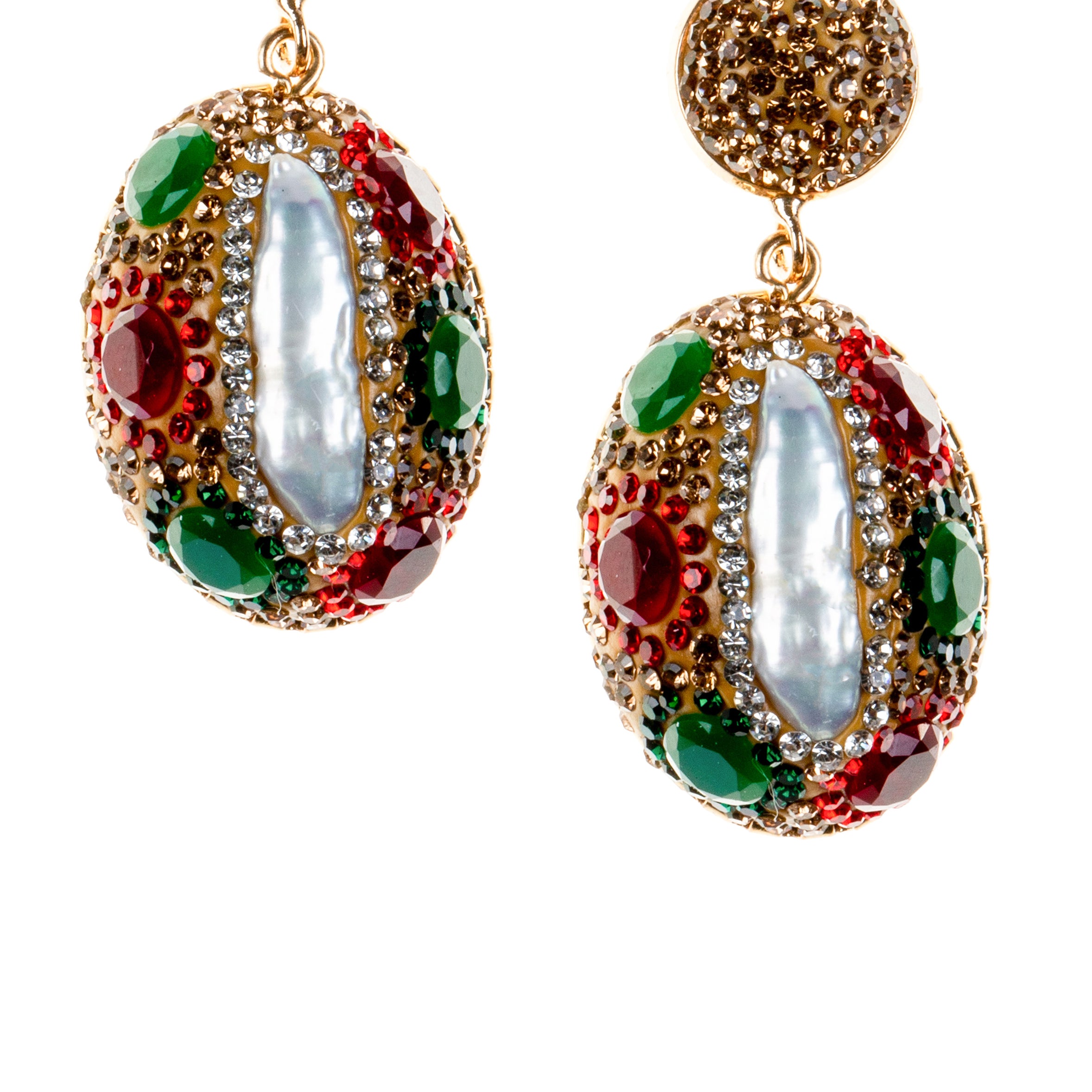 Irregular Freshwater Pearl Stone Earrings E5872