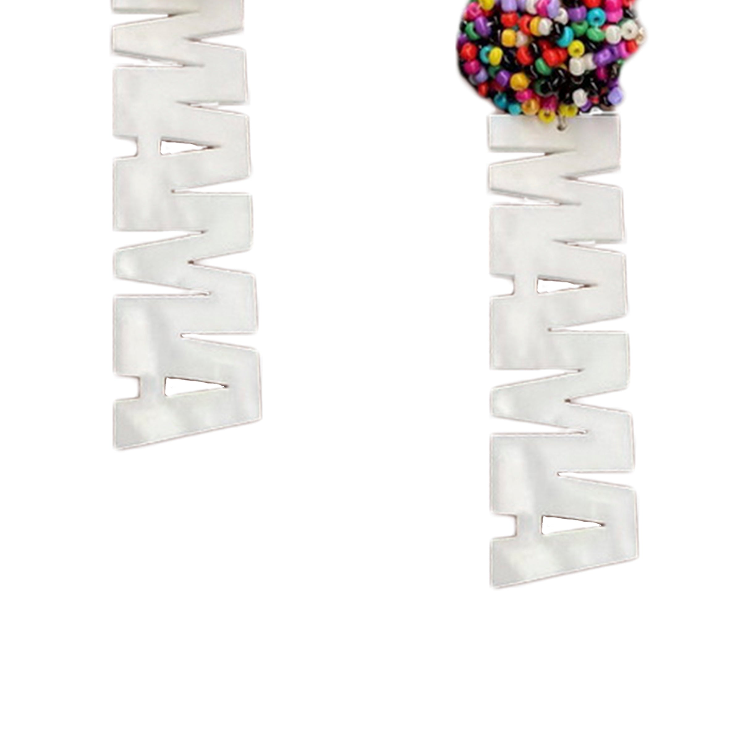 Pendientes de bolas de cuentas acrílicas MAMA E5918