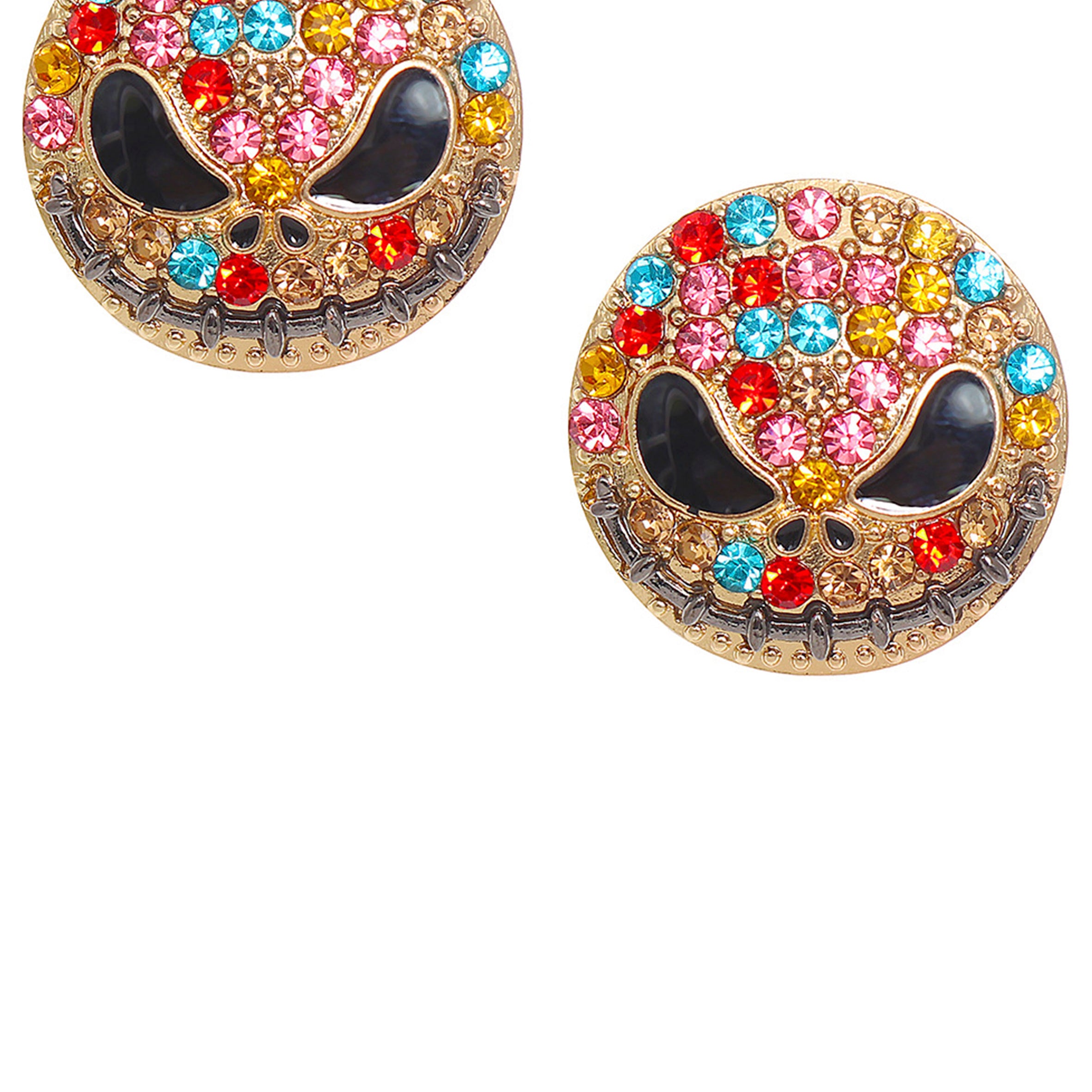 Demon Rhinestone Stud Earrings E6012