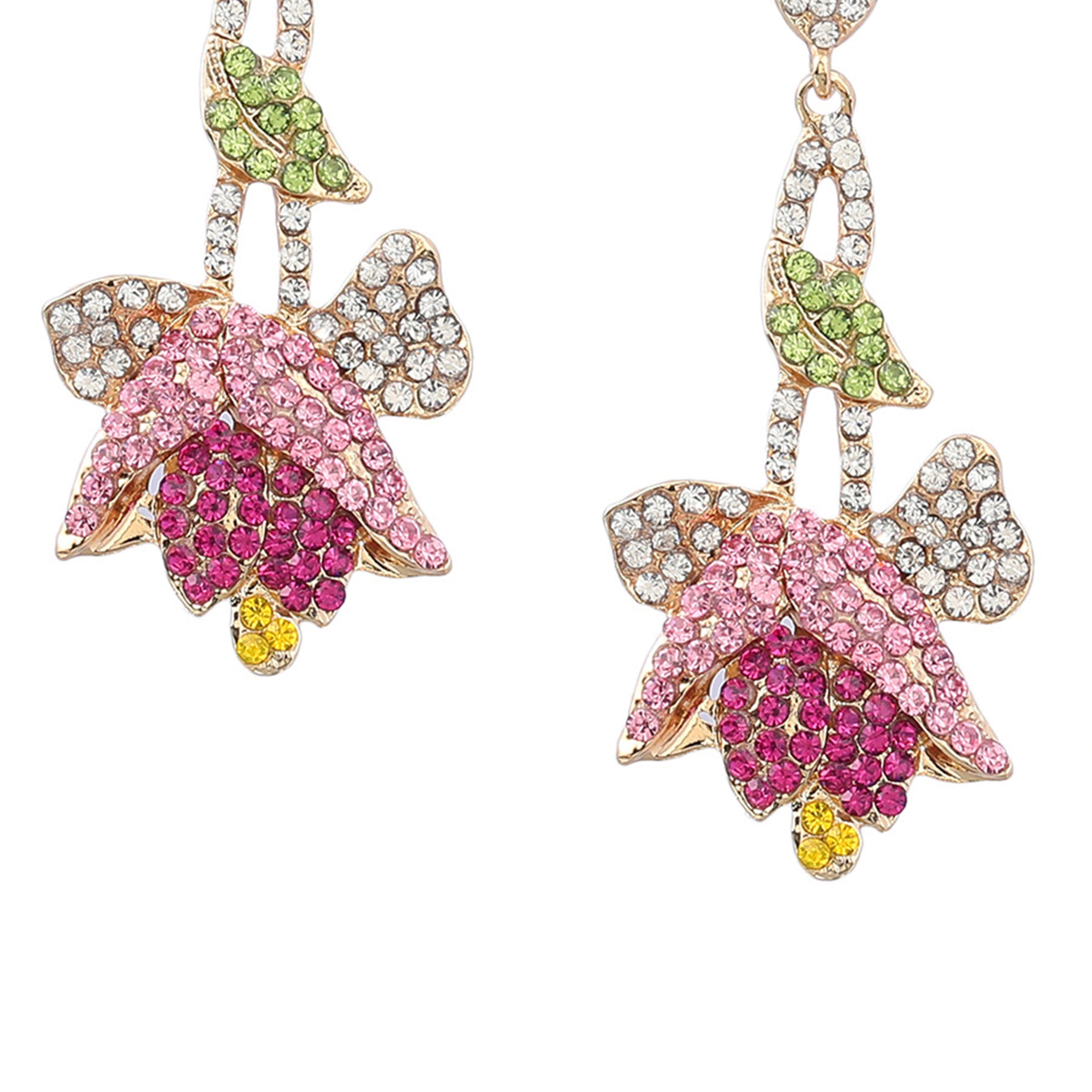 Floral Rhinestone Earrings E6049