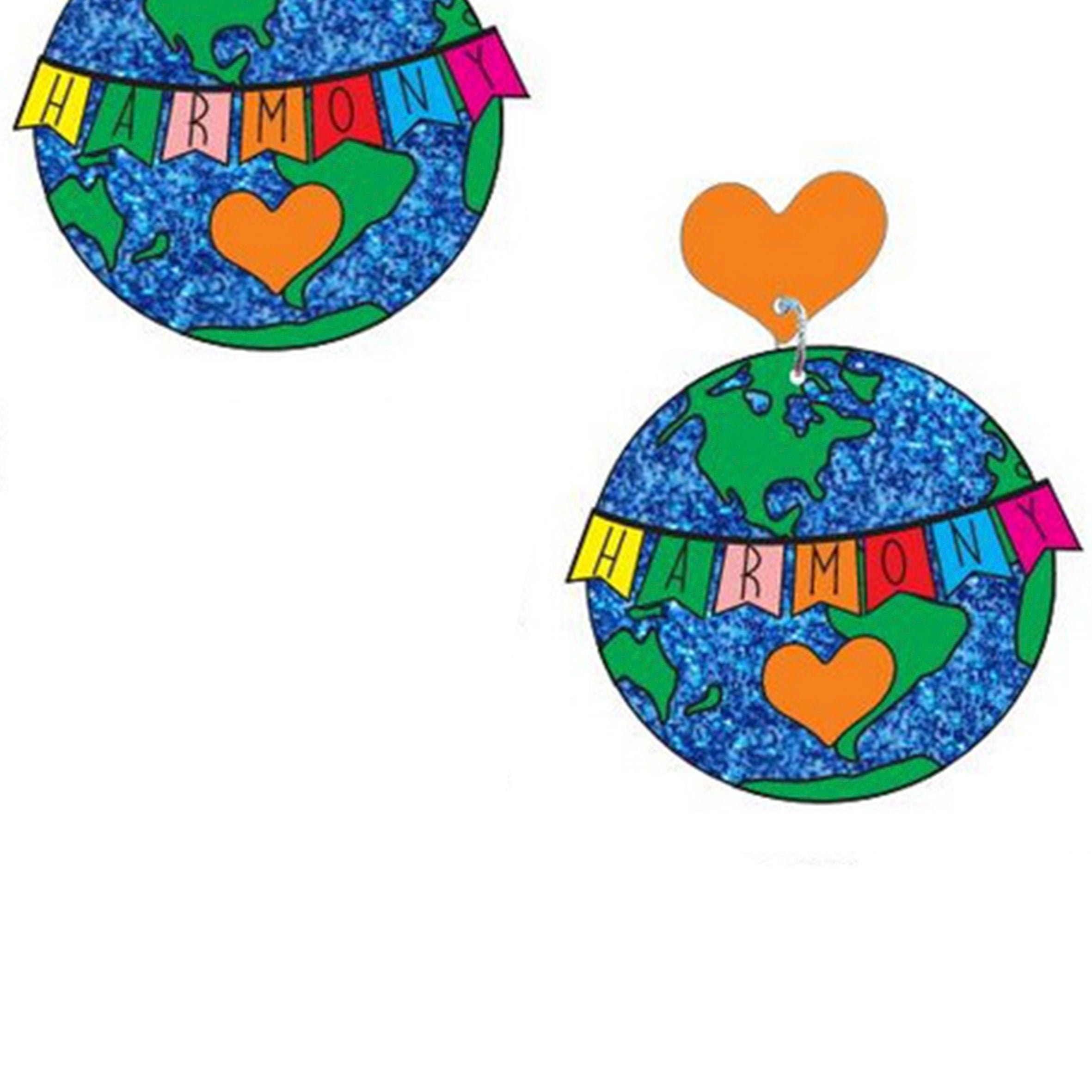 Pendientes acrílicos Harmony Earth E6059