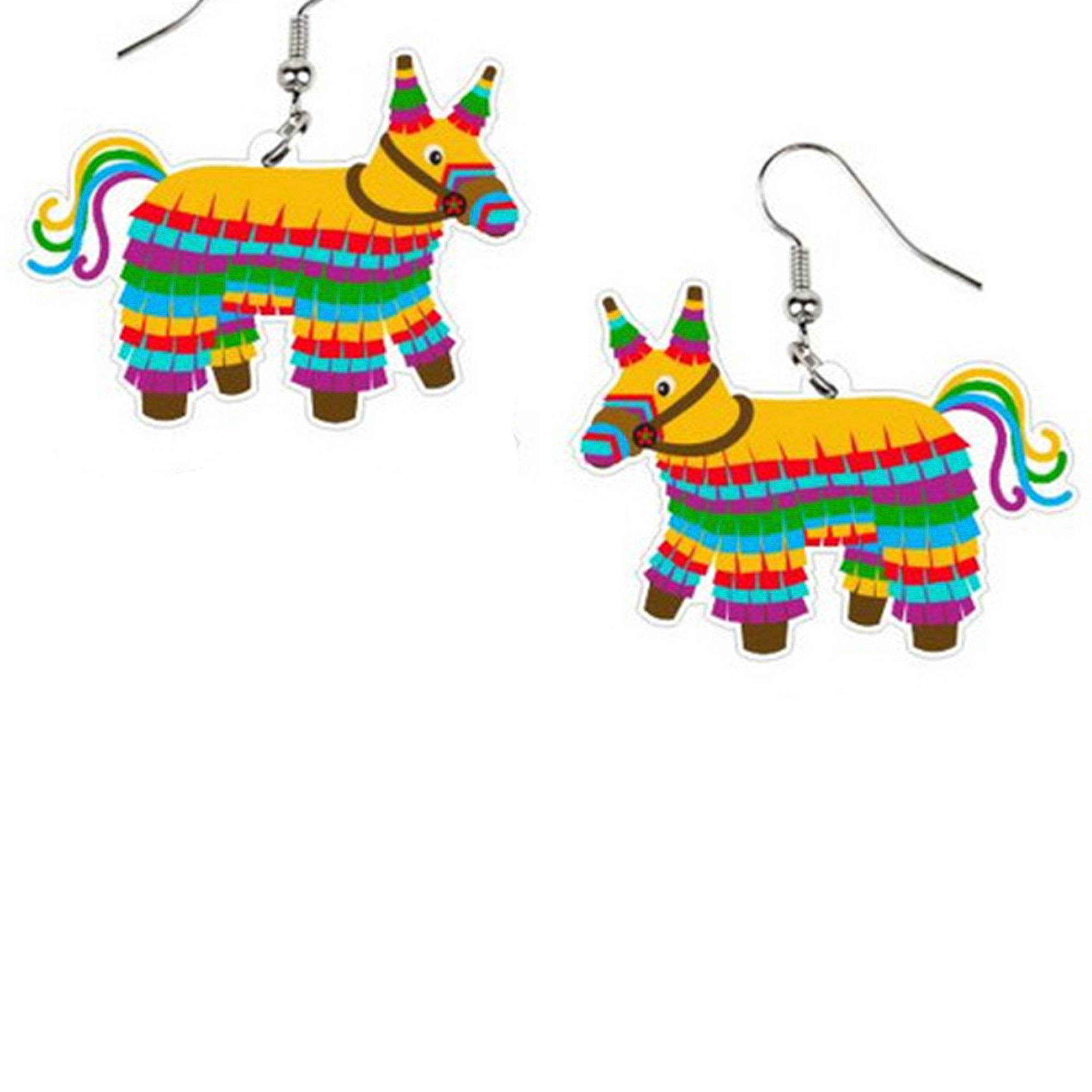 Mexican Pony Acrylic Earrings E6066