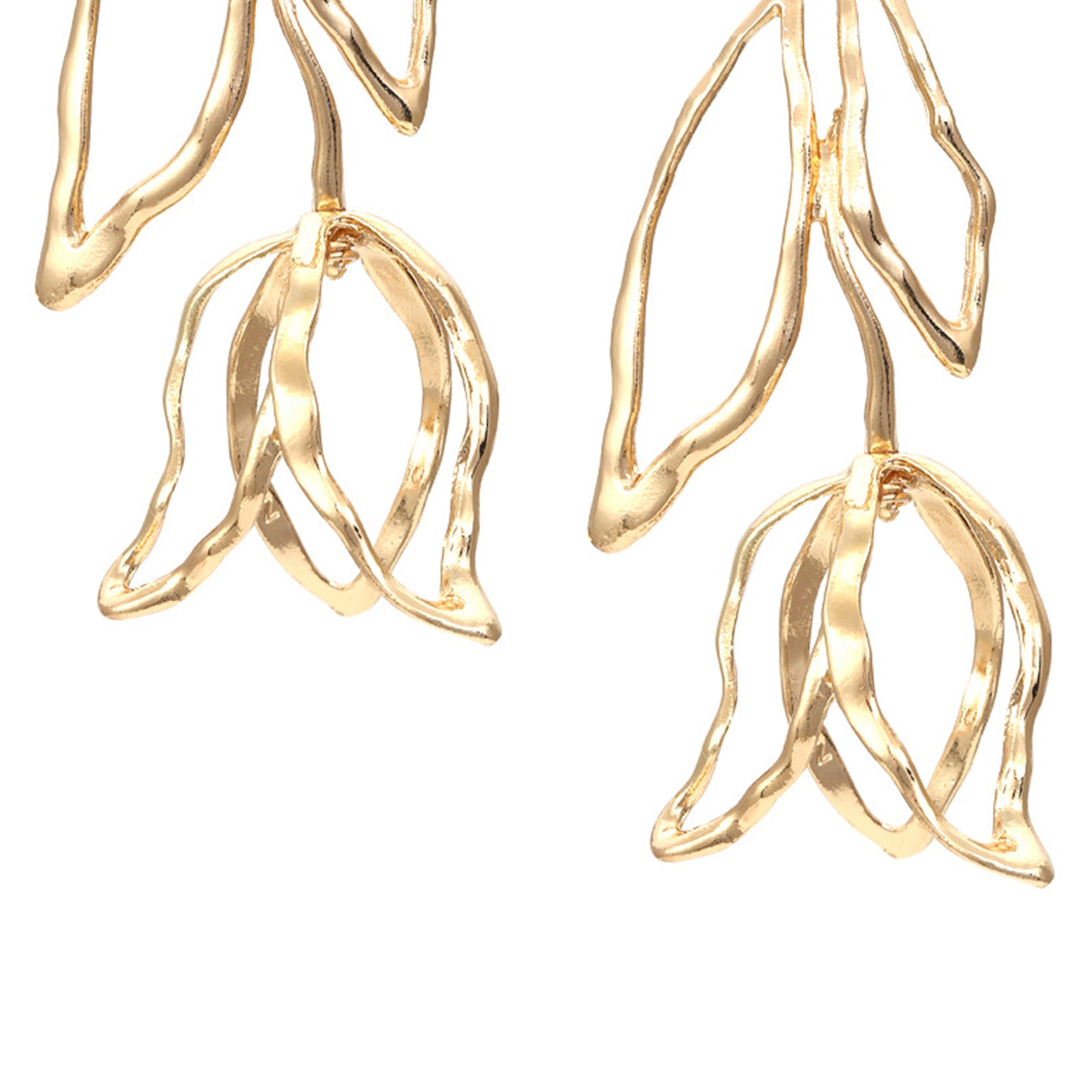 Hollow Floral Alloy Earrings E6084