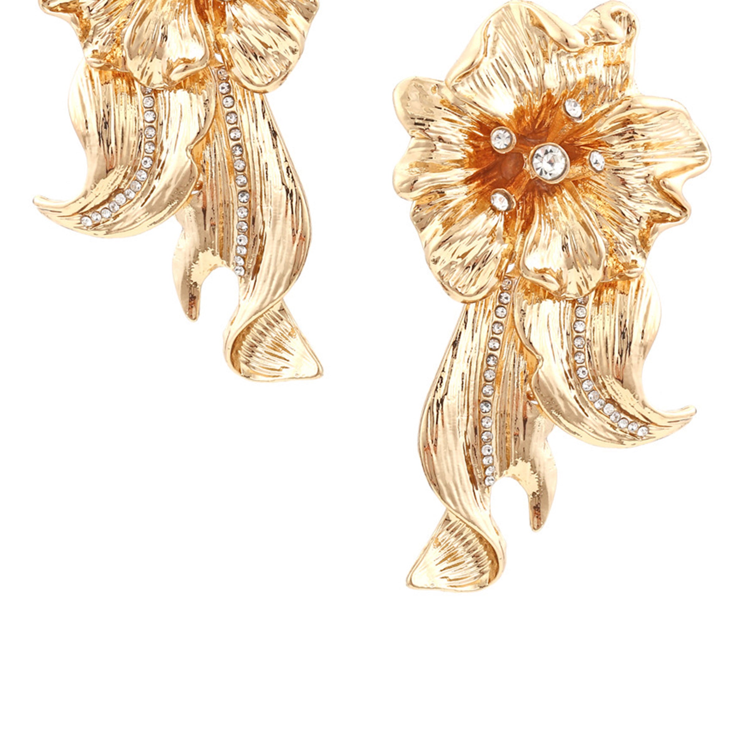 Pendientes de aleación con flores E6090