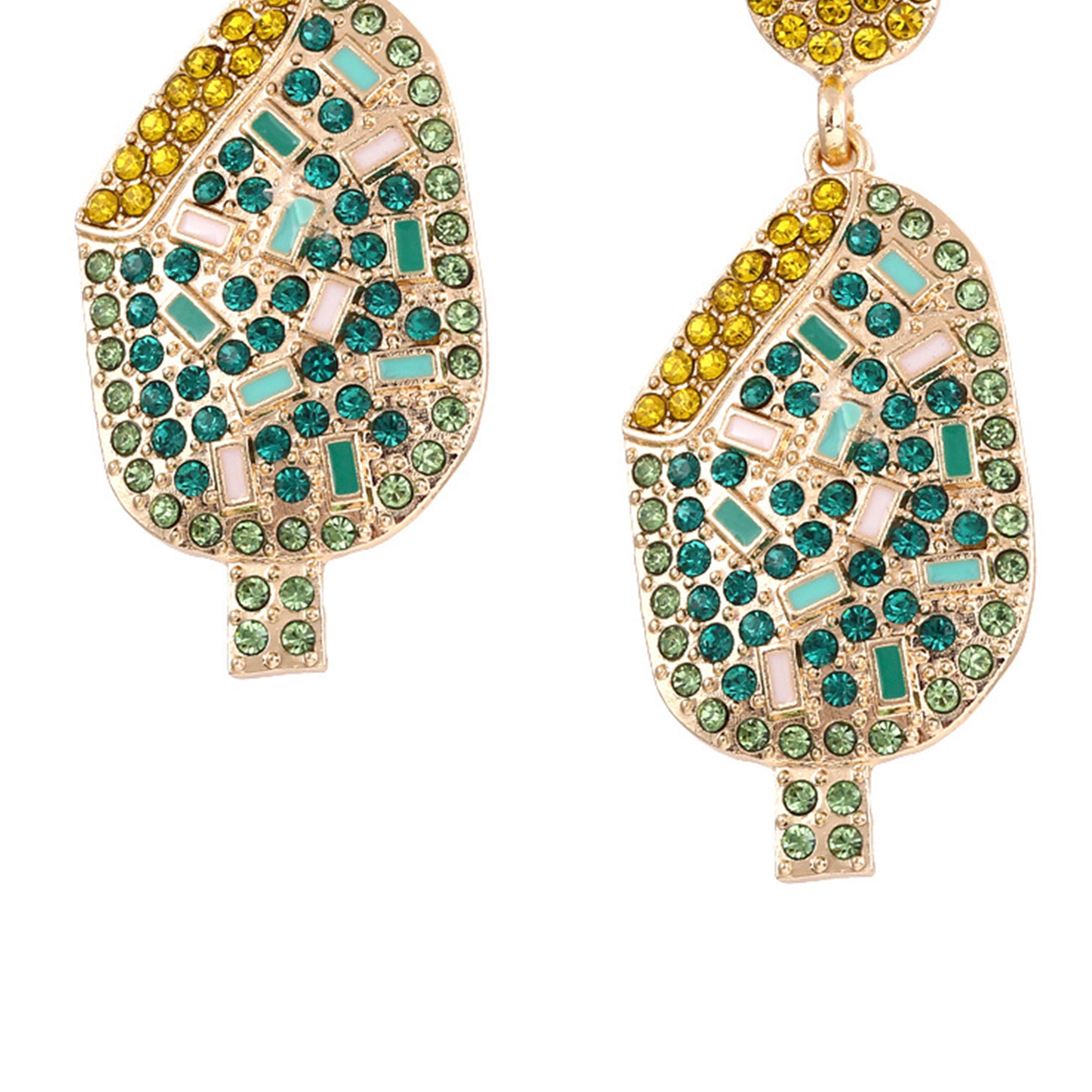 Pendientes de helado con diamantes de imitación E6138