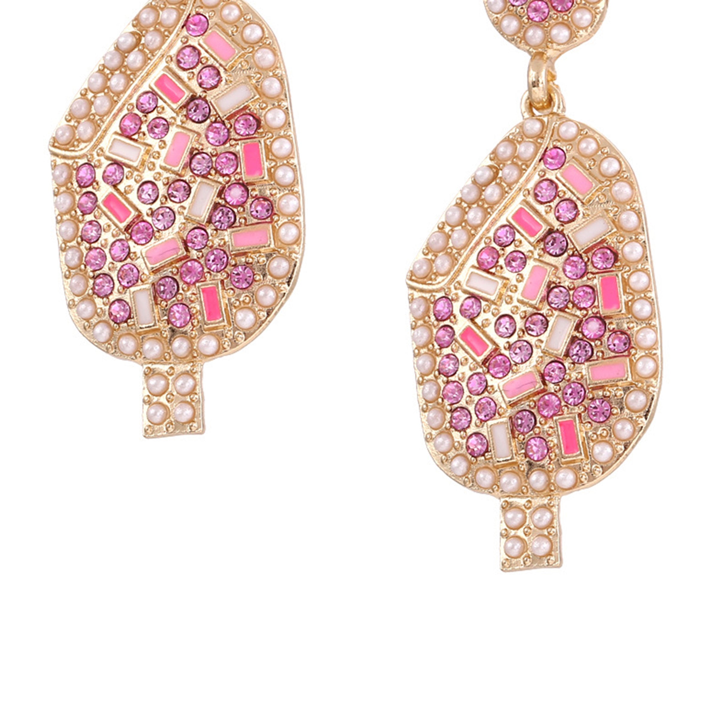 Pendientes de helado con diamantes de imitación E6138