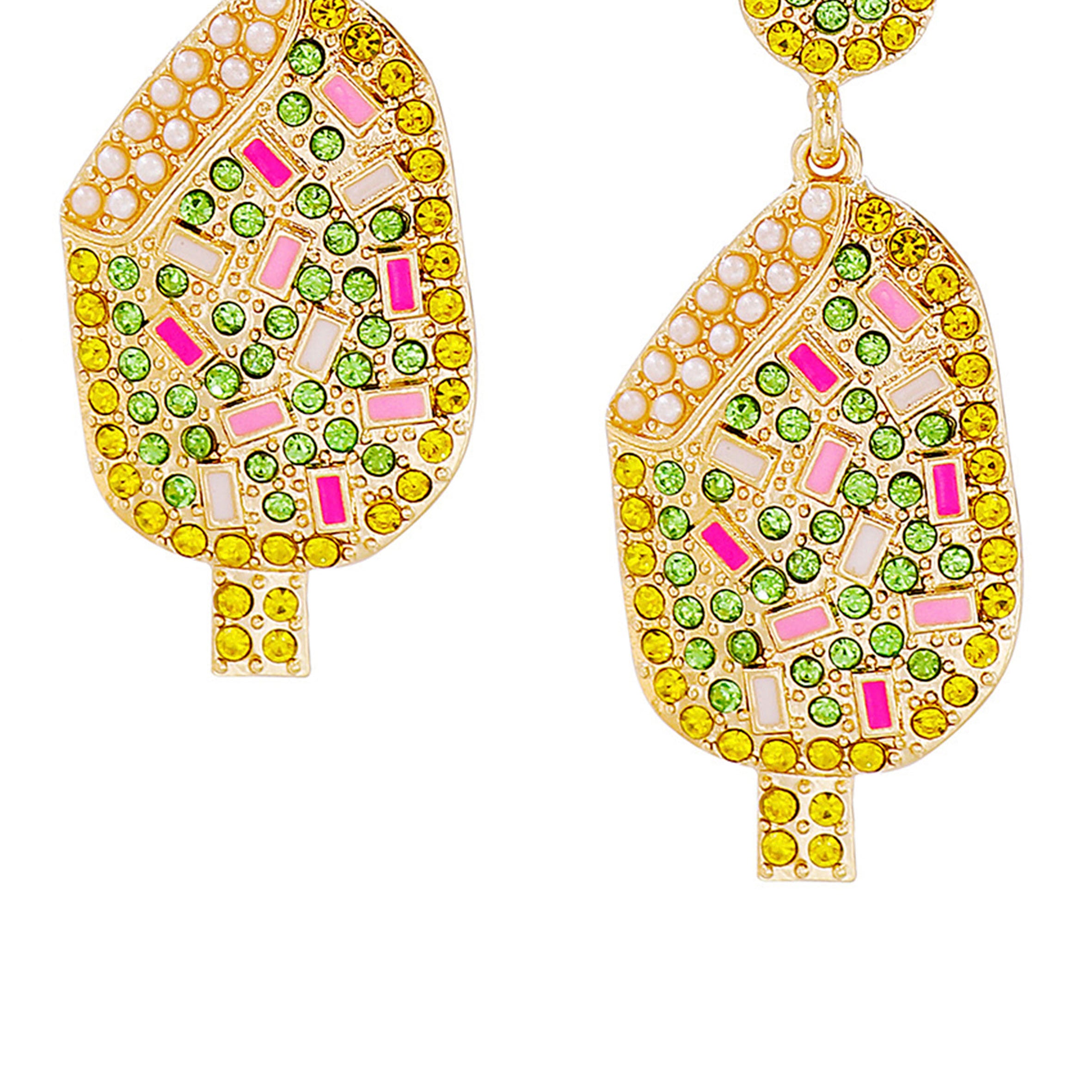 Pendientes de helado con diamantes de imitación E6138