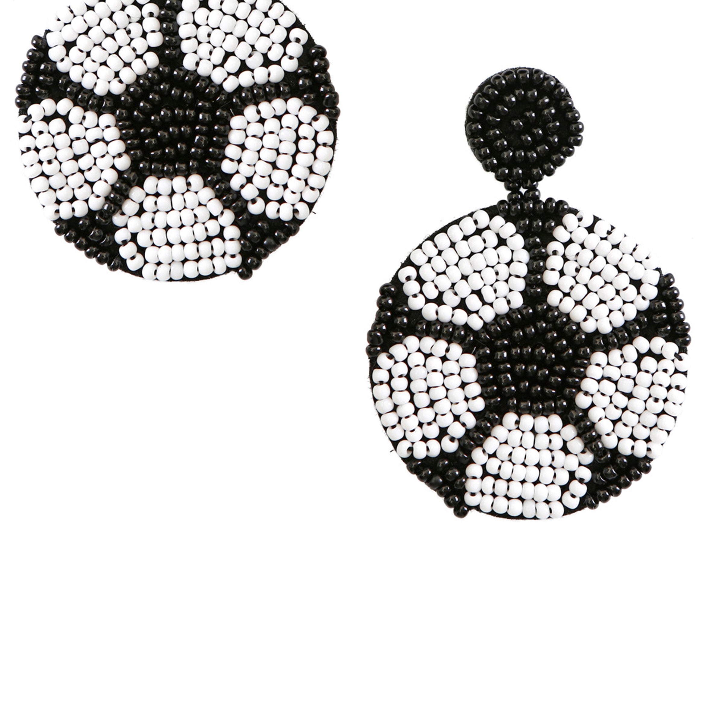 Football Seed Bead Earrings E6168