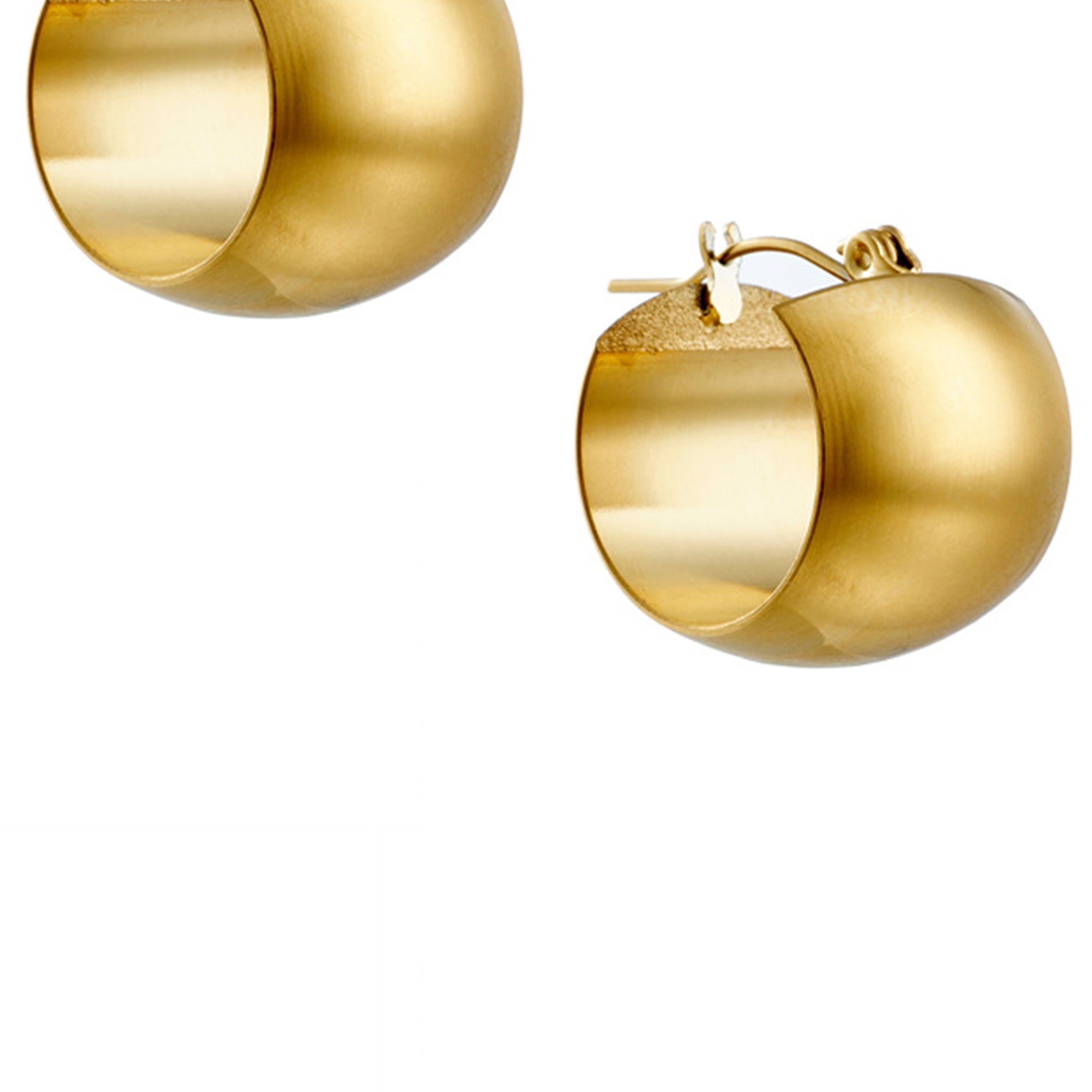 Ball Shaped Stainless Steel Hoop Earrings E6180