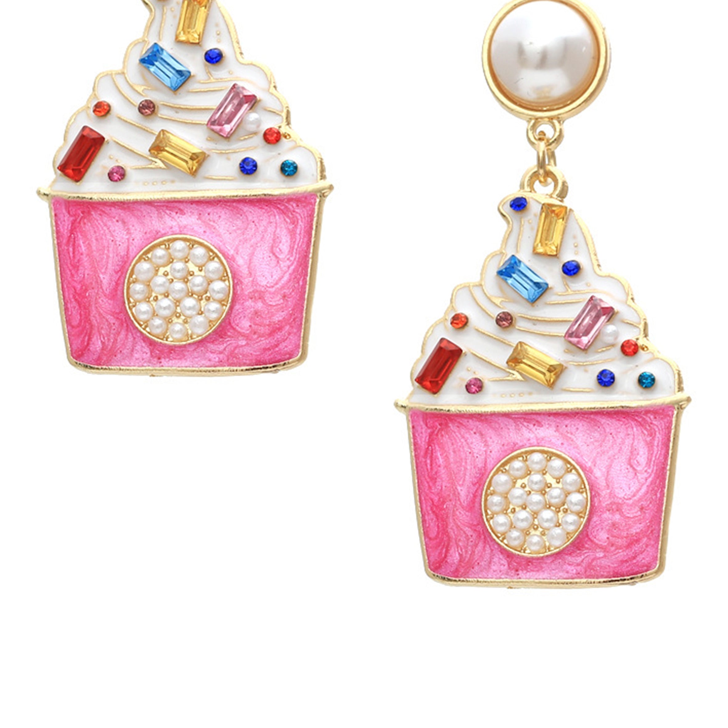 Ice-cream Rhinestone Earrings E6198