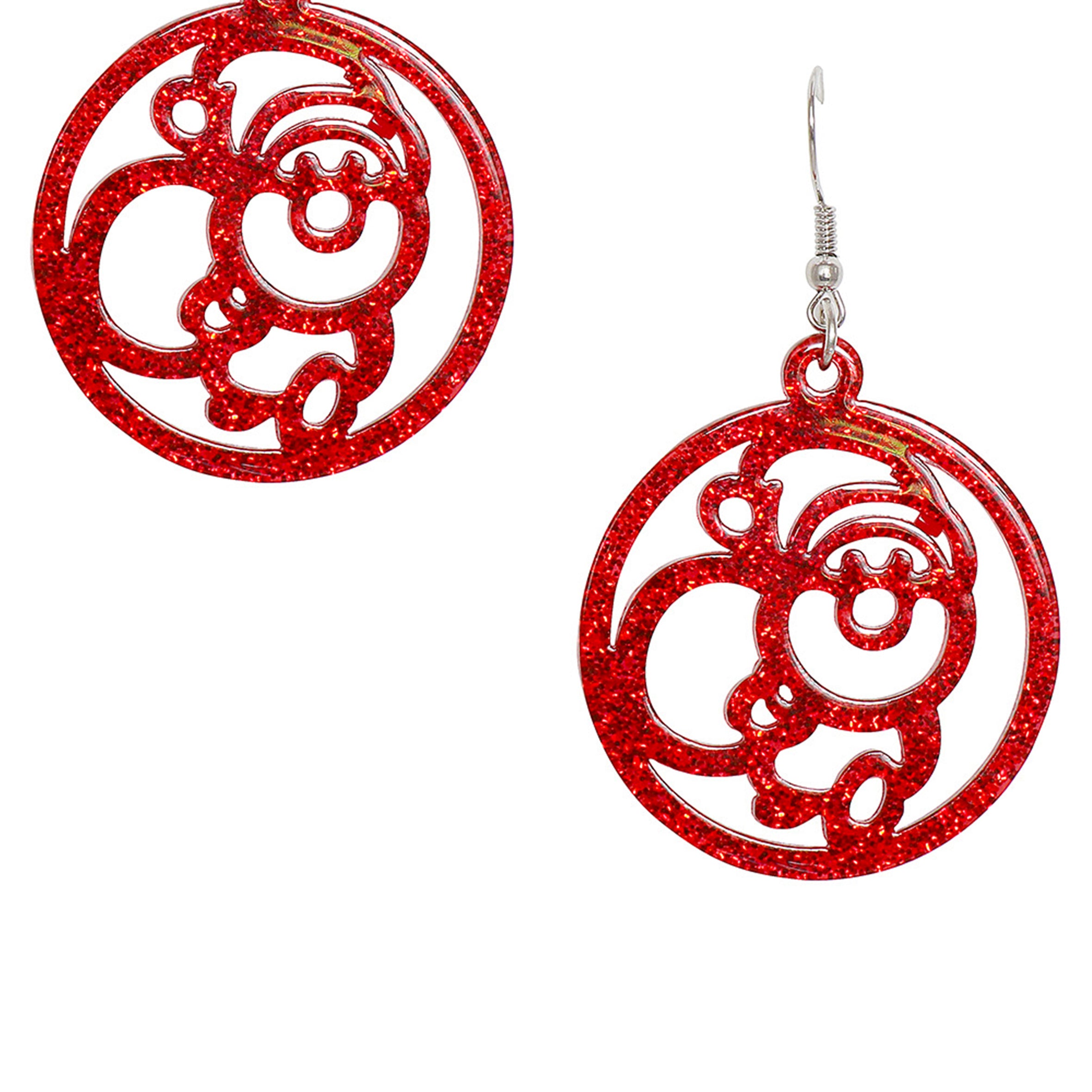 Pendientes acrílicos de Papá Noel E6265