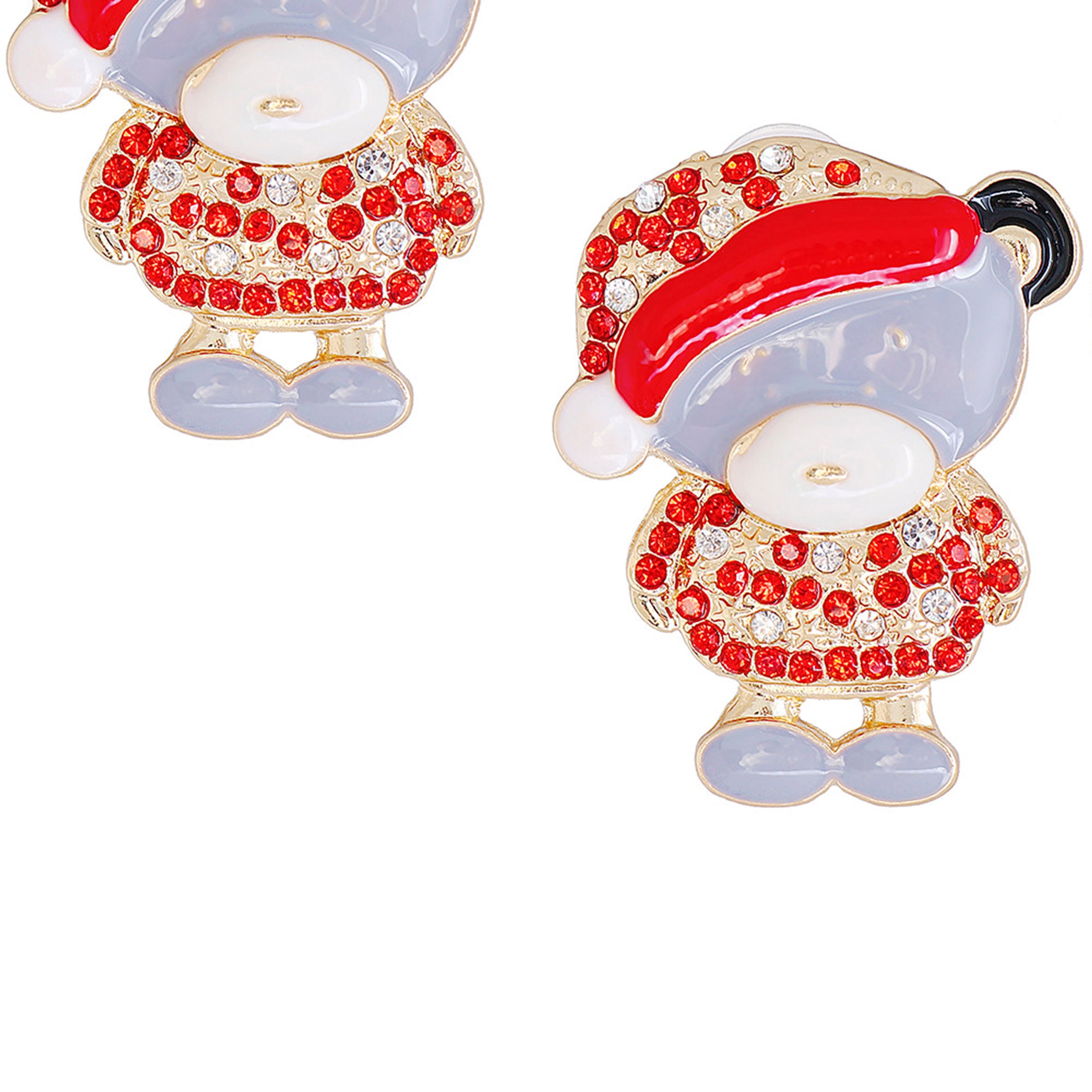 Pendientes de oso con diamantes de imitación E6272