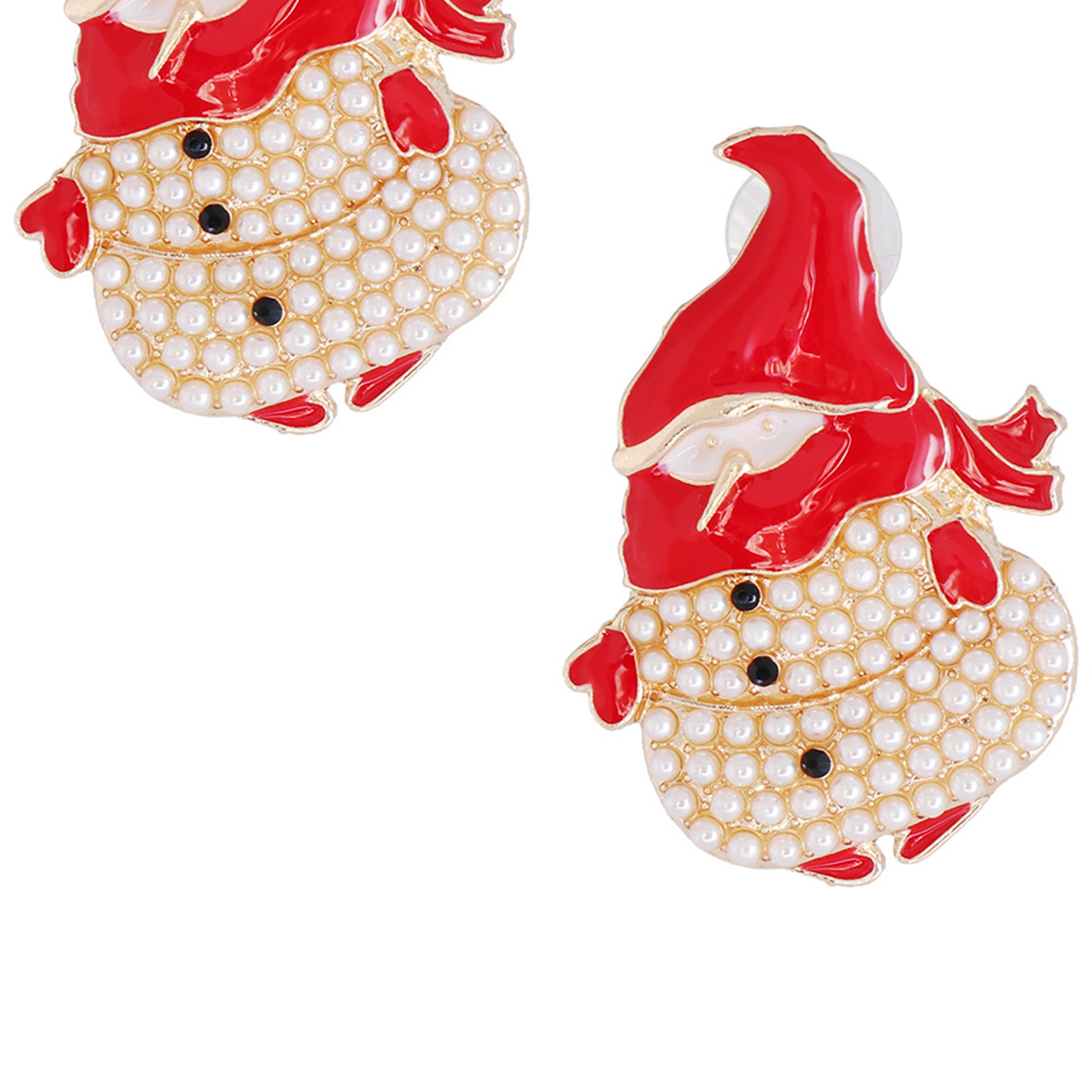 Pendientes de Papá Noel con diamantes de imitación E6275