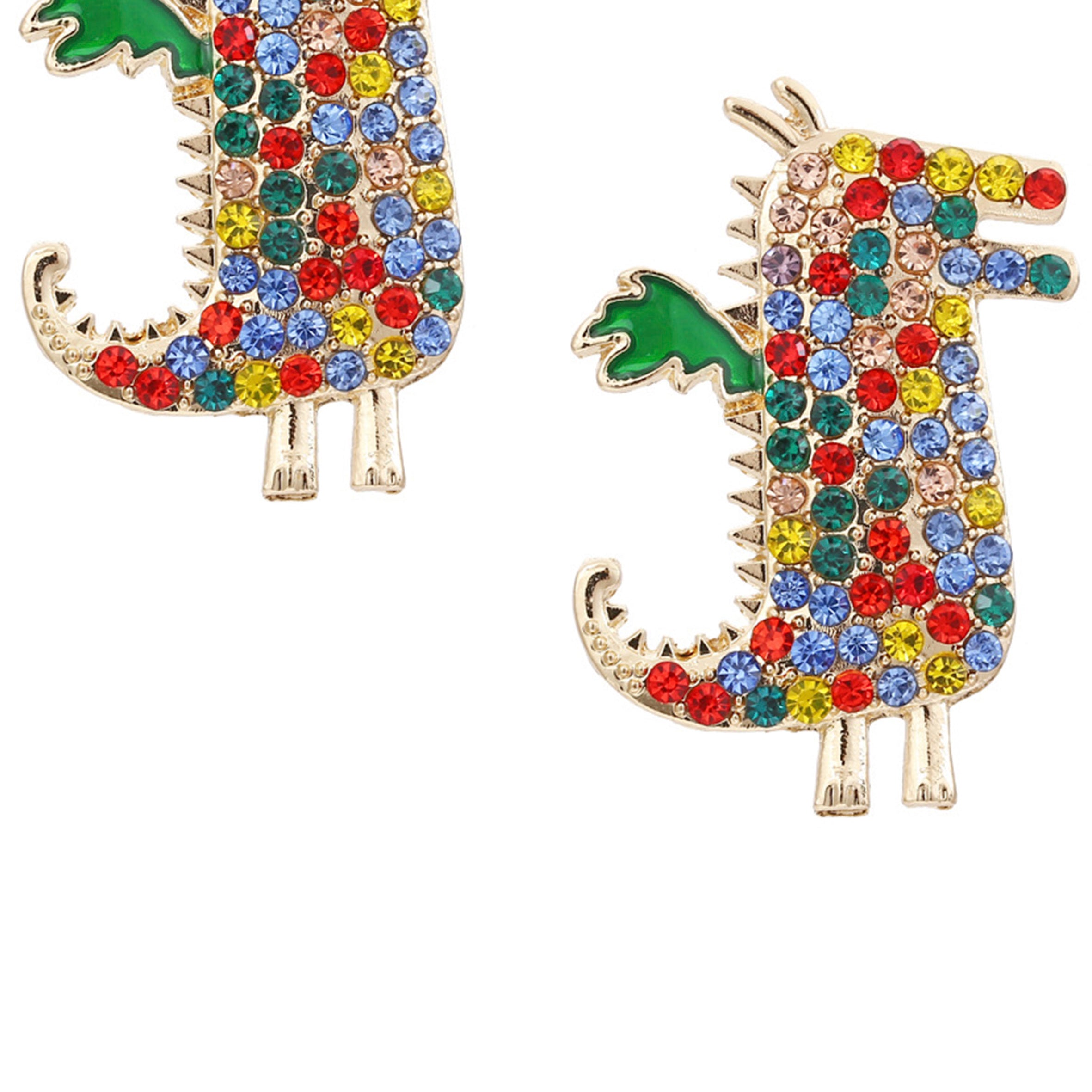 Dinosaur Rhinestone Earrings E6290