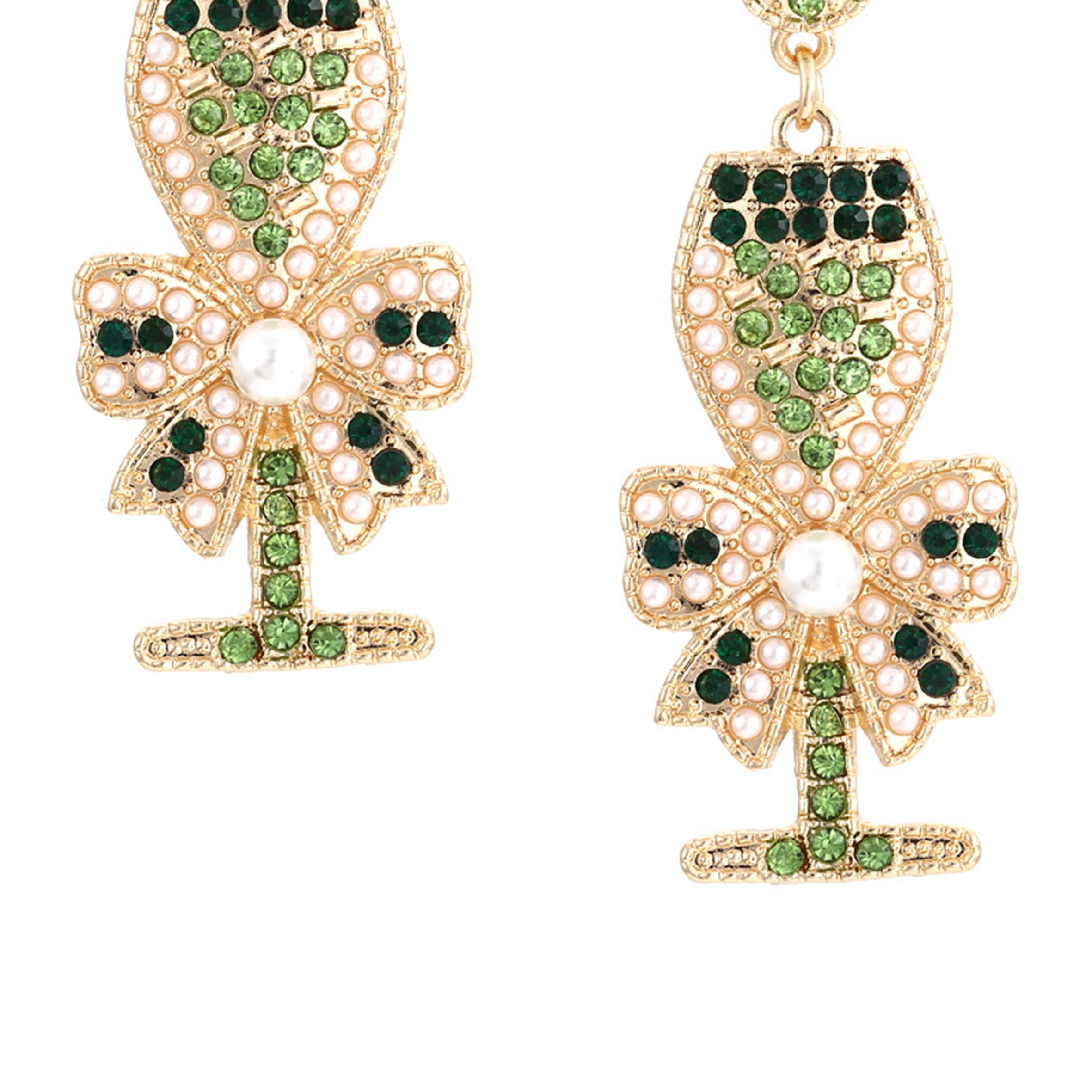 Wineglass Rhinestone Earrings E6293