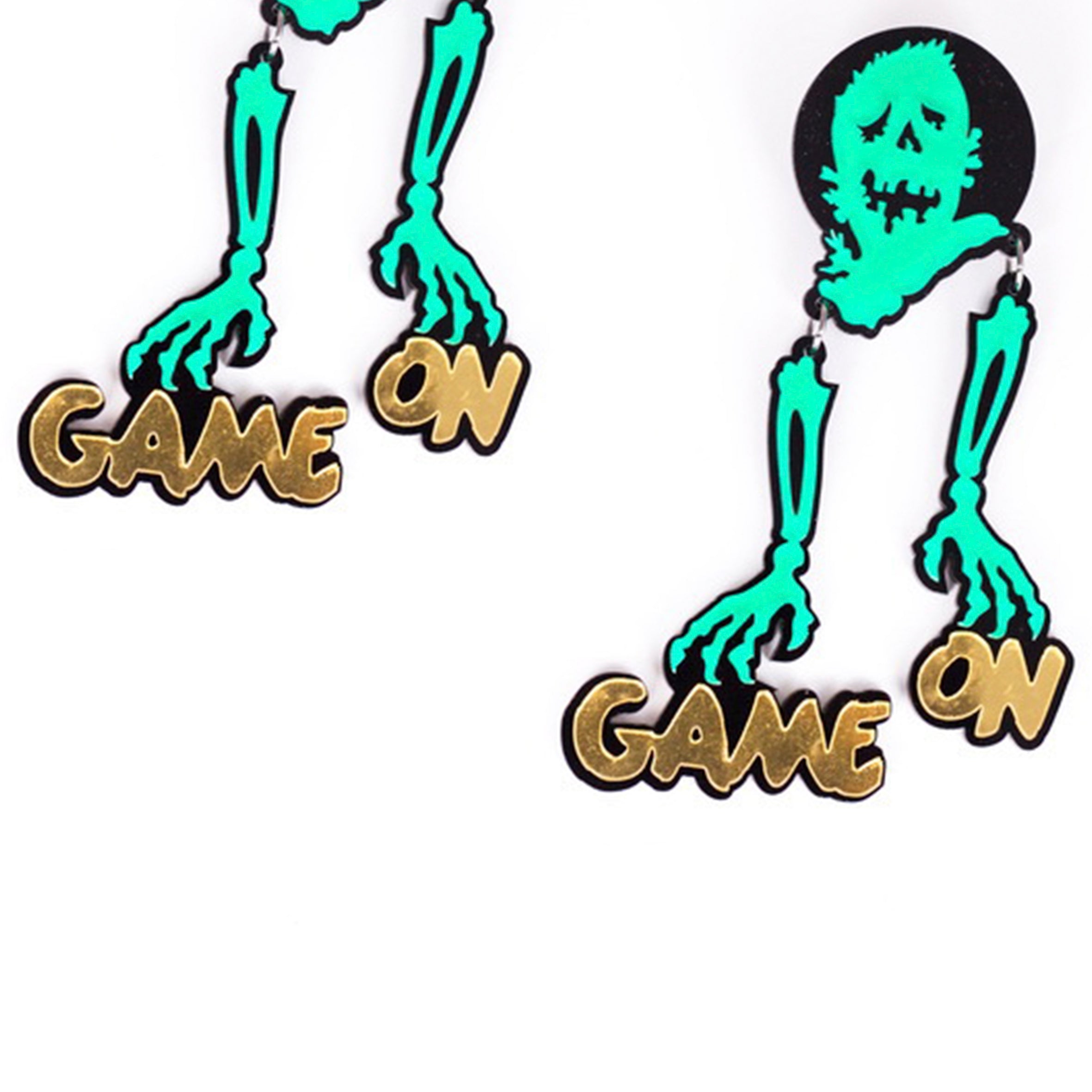 Pendientes acrílicos de zombis E6304