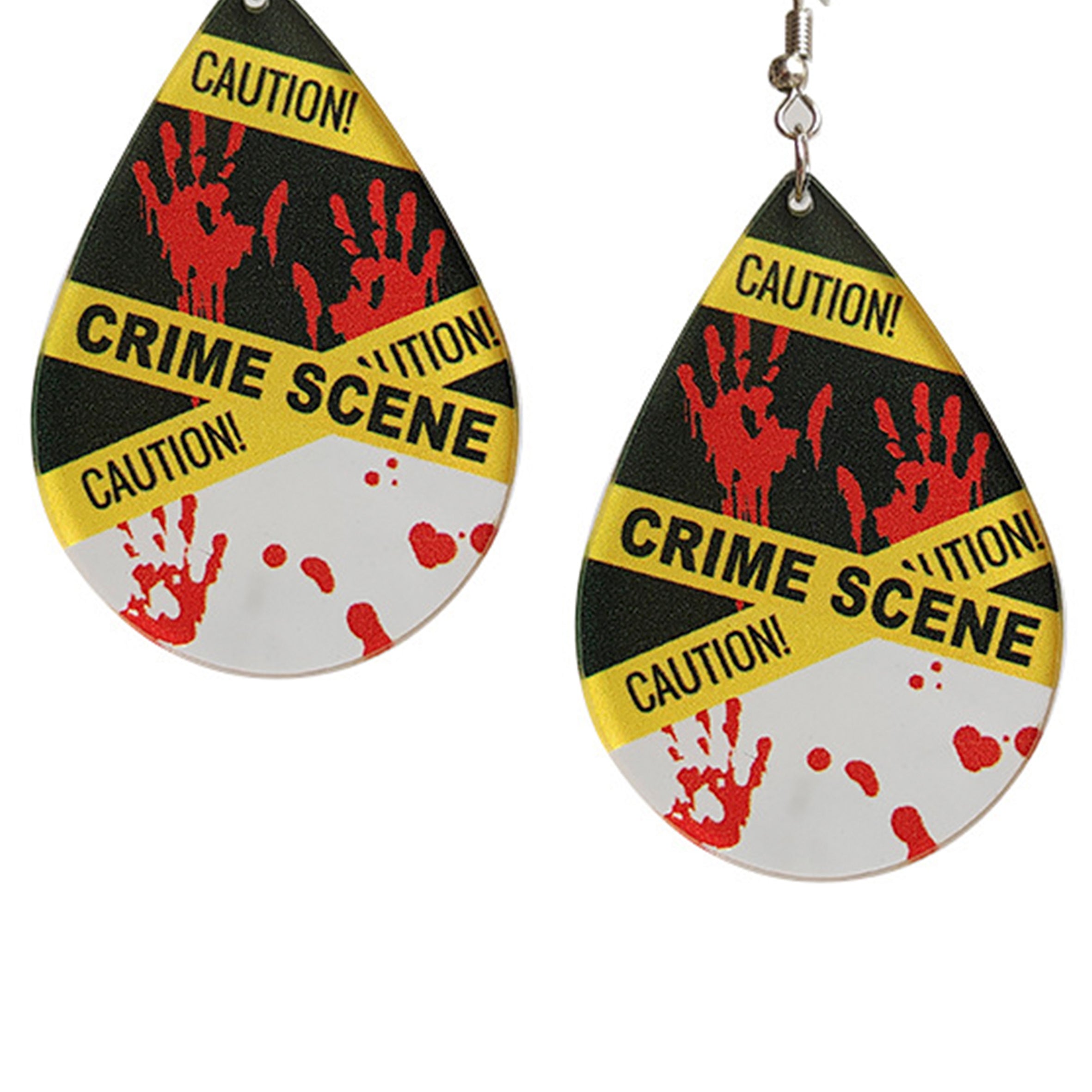 Horror Handprint Teardrop Shaped Earrings E6346