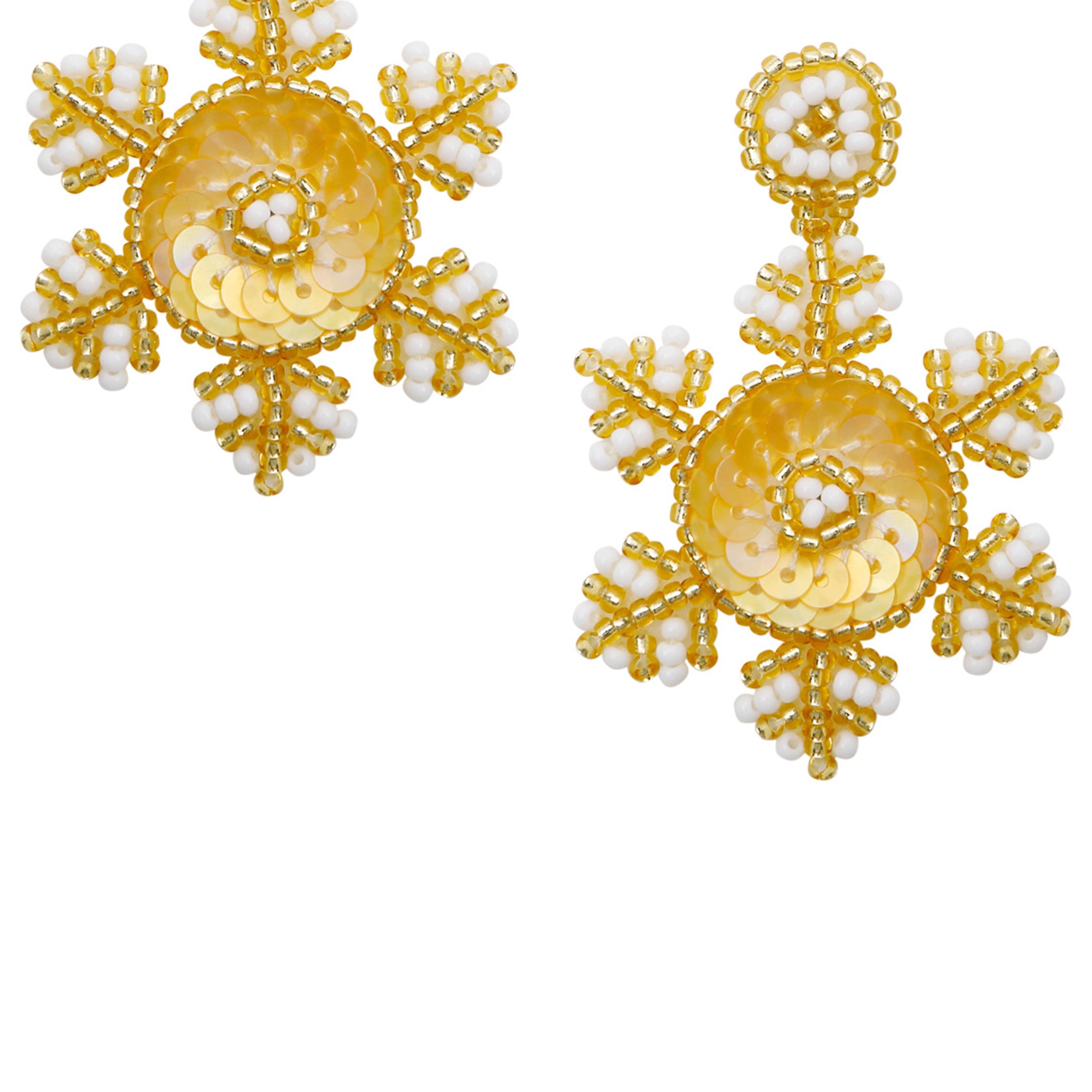 Snowflake Seed Bead Earrings E6393
