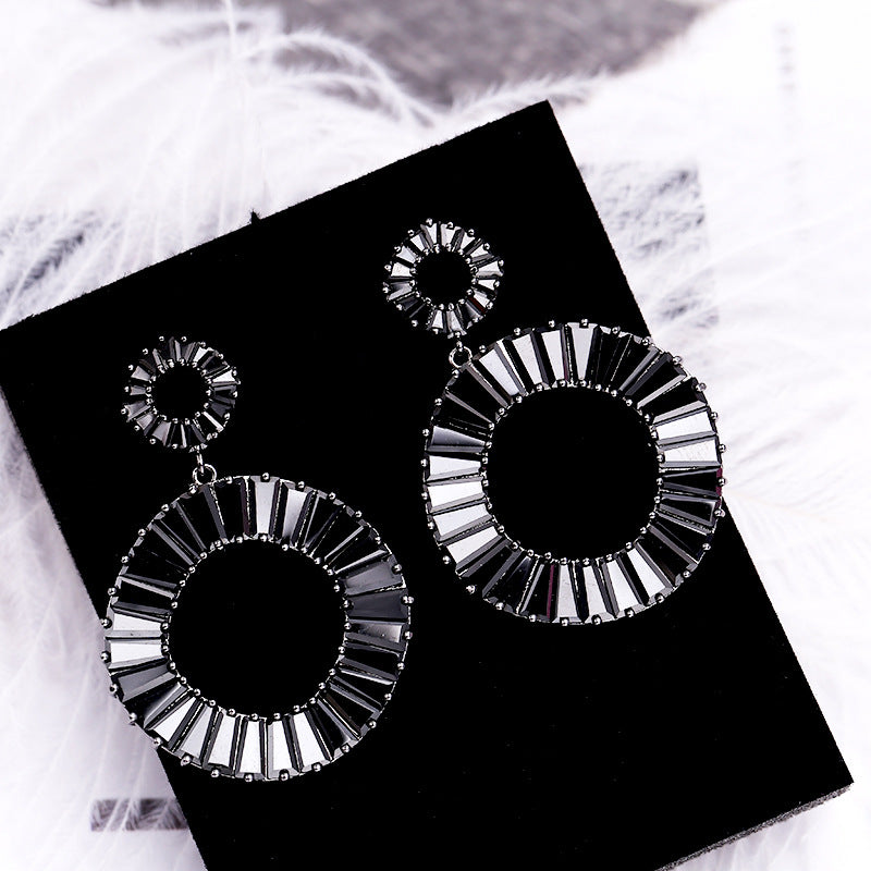 Pendientes de circonitas cúbicas circulares E6445