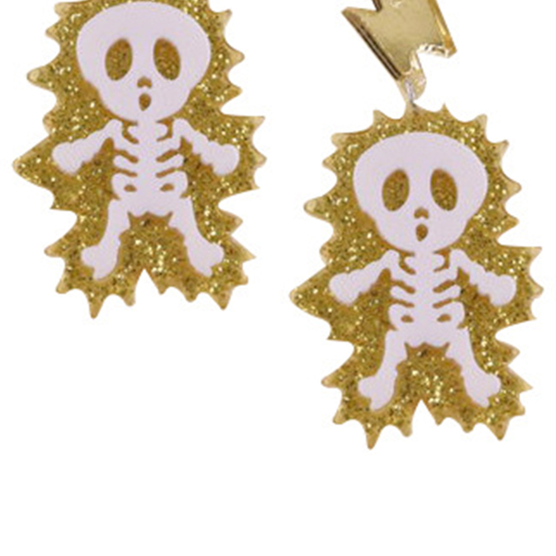 Shock Skeleton Acrylic Earrings E6487