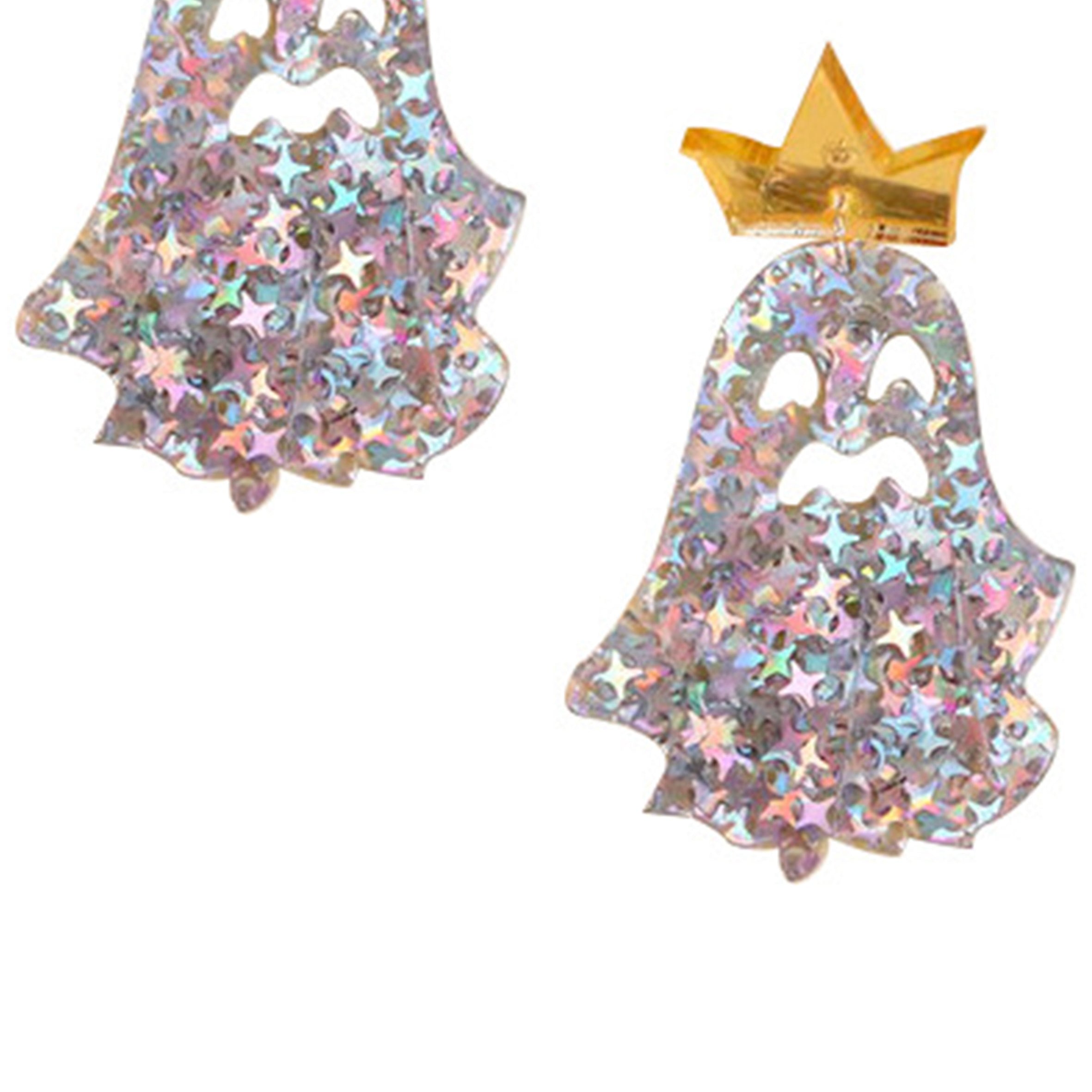 Crown Ghost Acrylic Earrings E6803