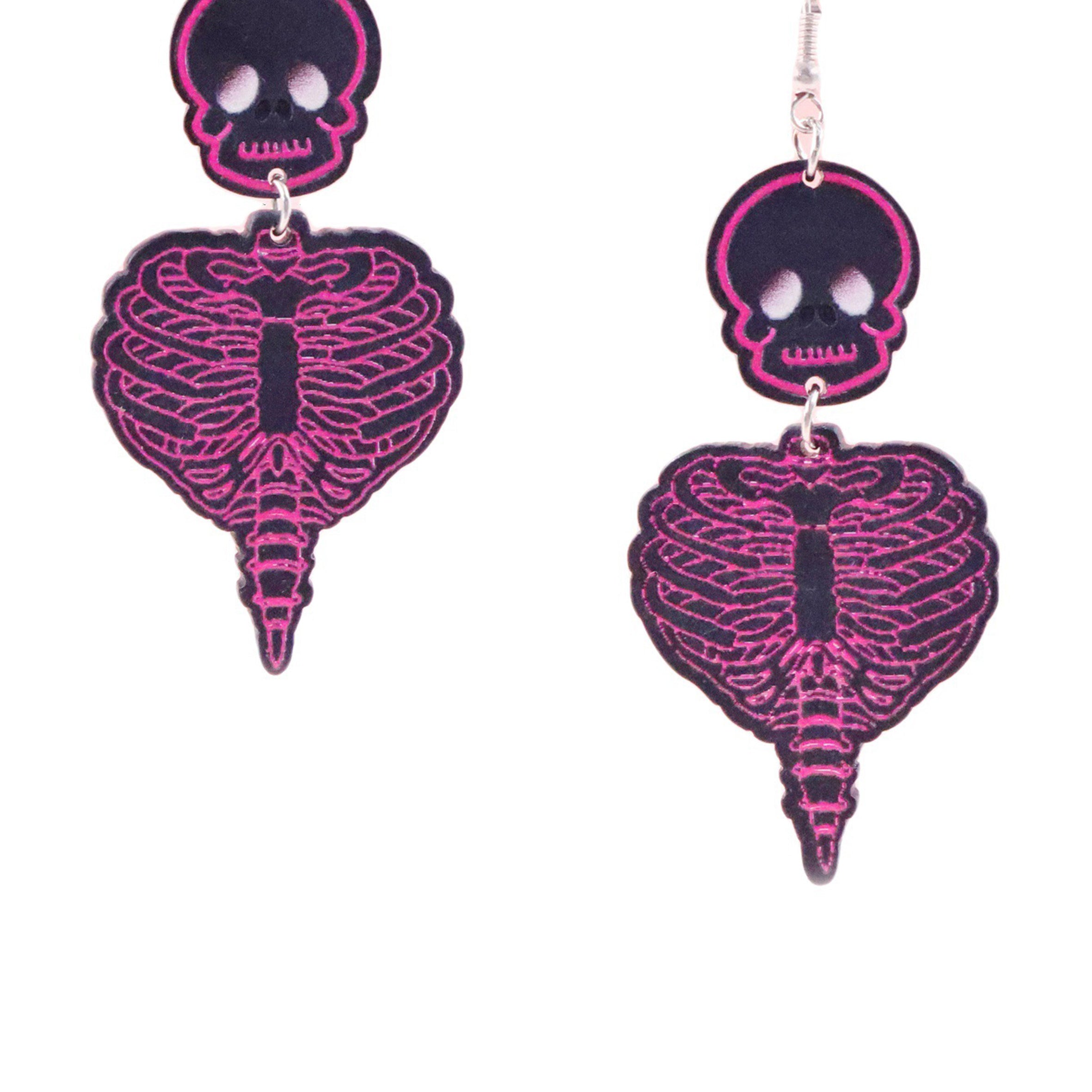 Pendientes acrílicos con esqueleto E6494