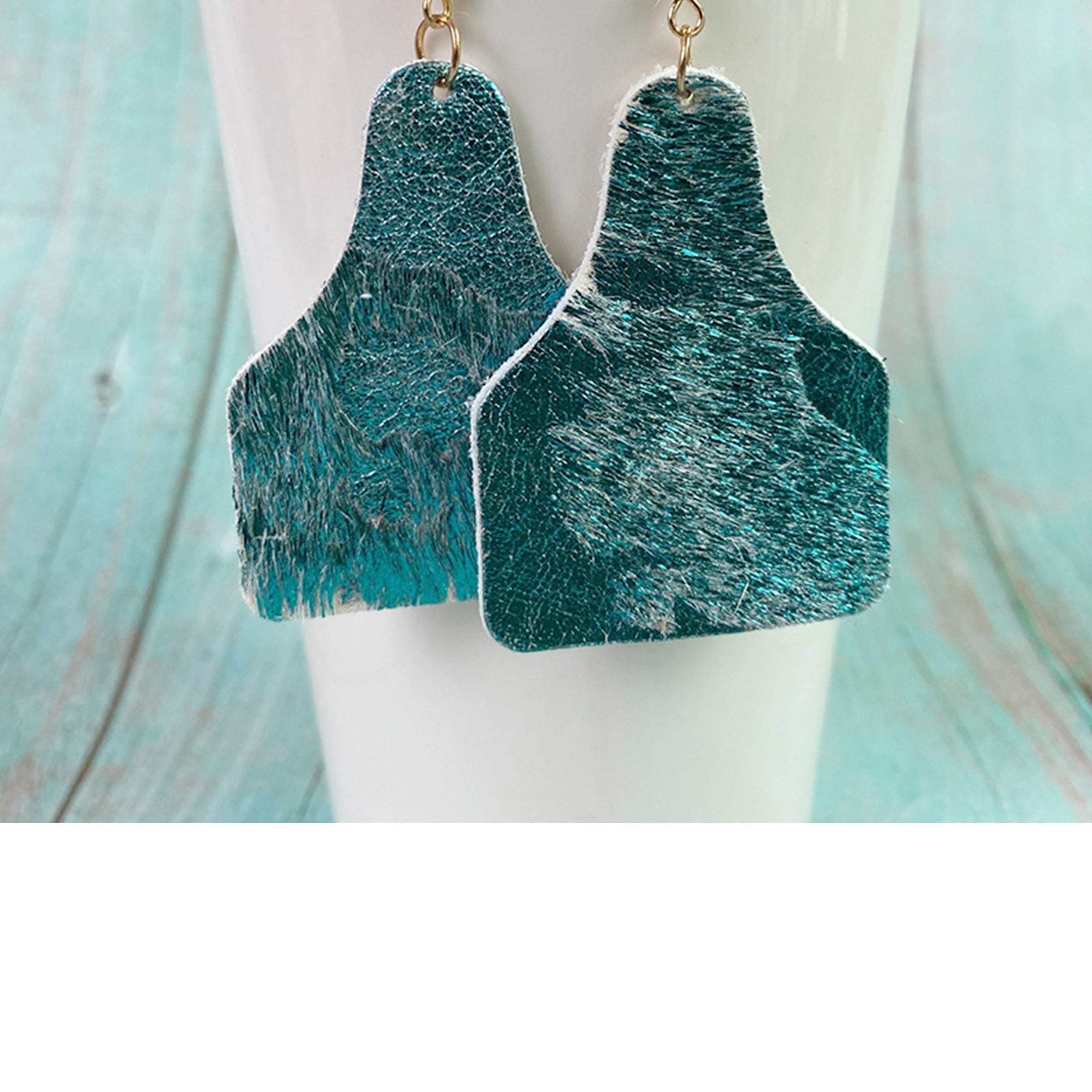 Pendientes de piel de vaca E6546